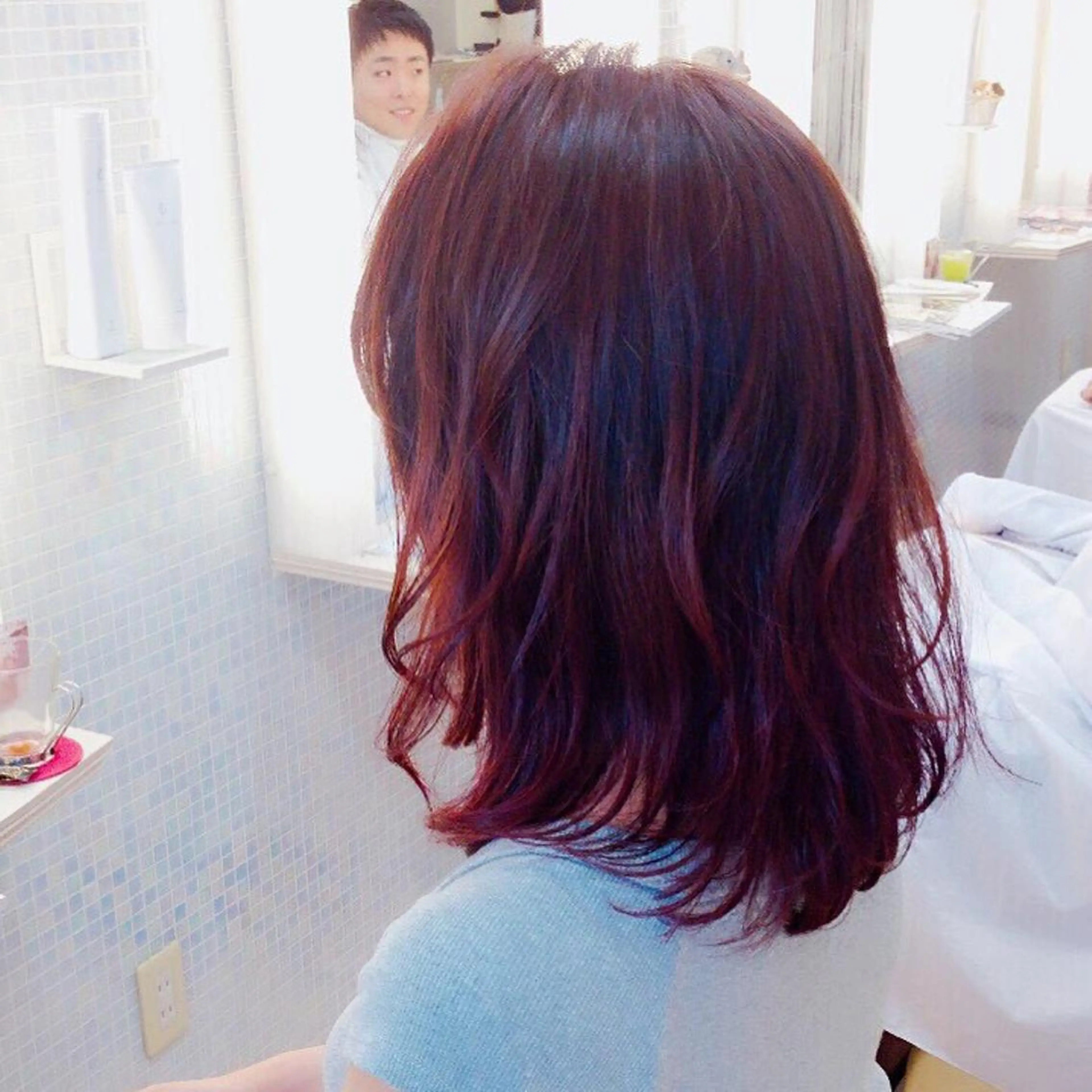 ミディアム カラー ダブルカラー 高橋 聖羅のヘアスタイル