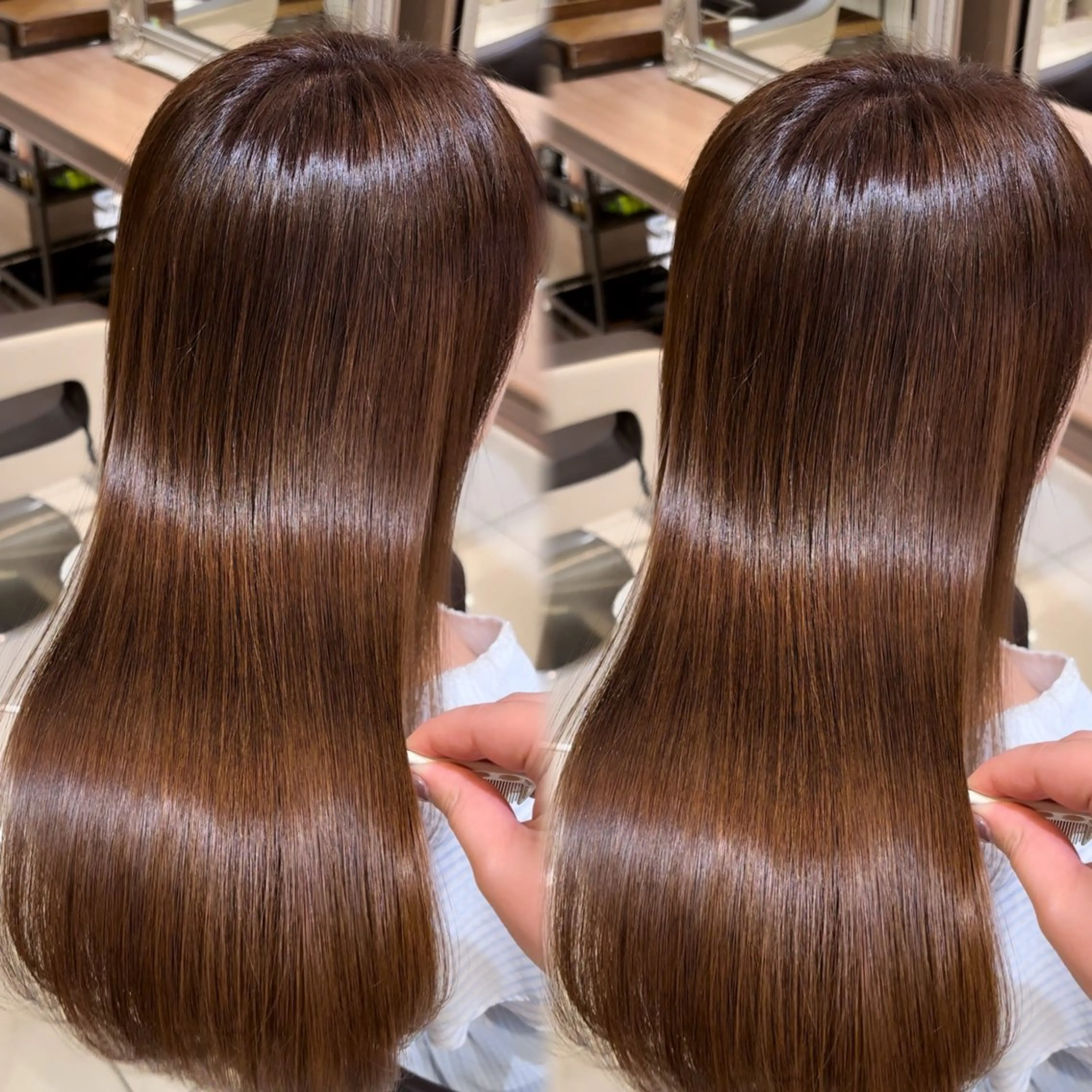 セミロング カラー 🦋髪質改善カラー/ 美髪矯正🦋Mikiのヘアスタイル