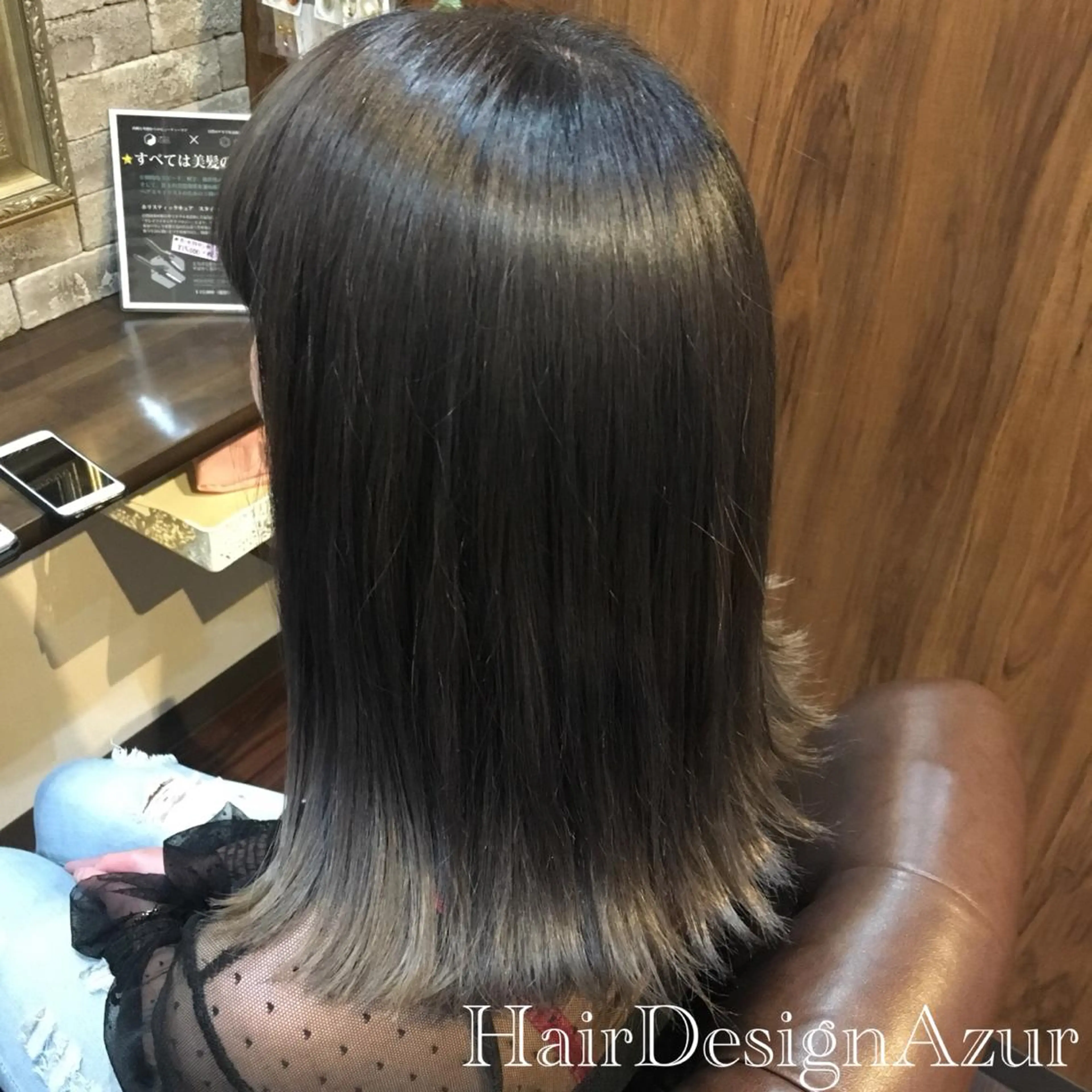 セミロング カラー HairDesign Azurのヘアスタイル