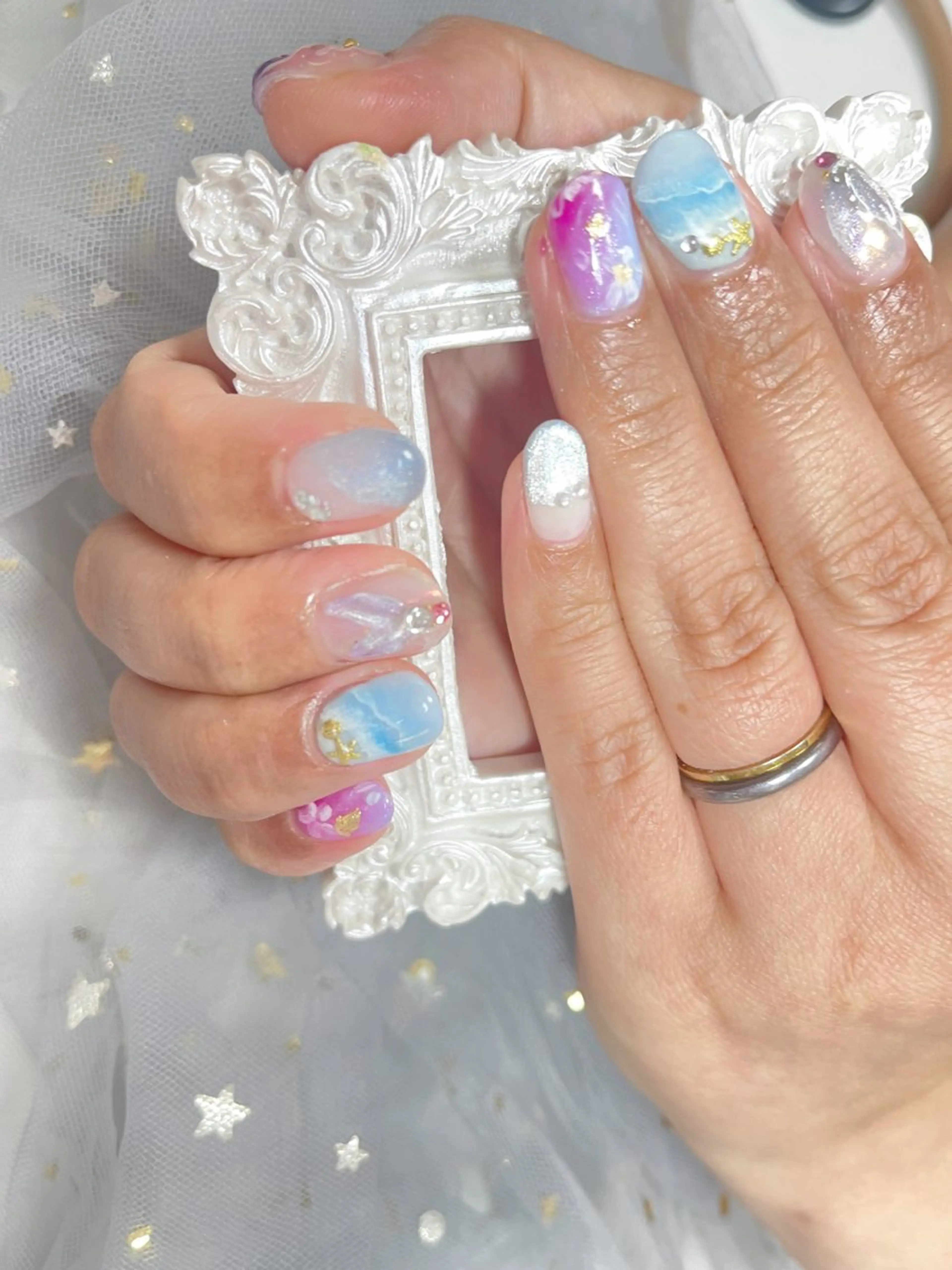 ネイル ハンドネイル 🎀ネイルサロン エクラYUI🎀のネイルデザイン
