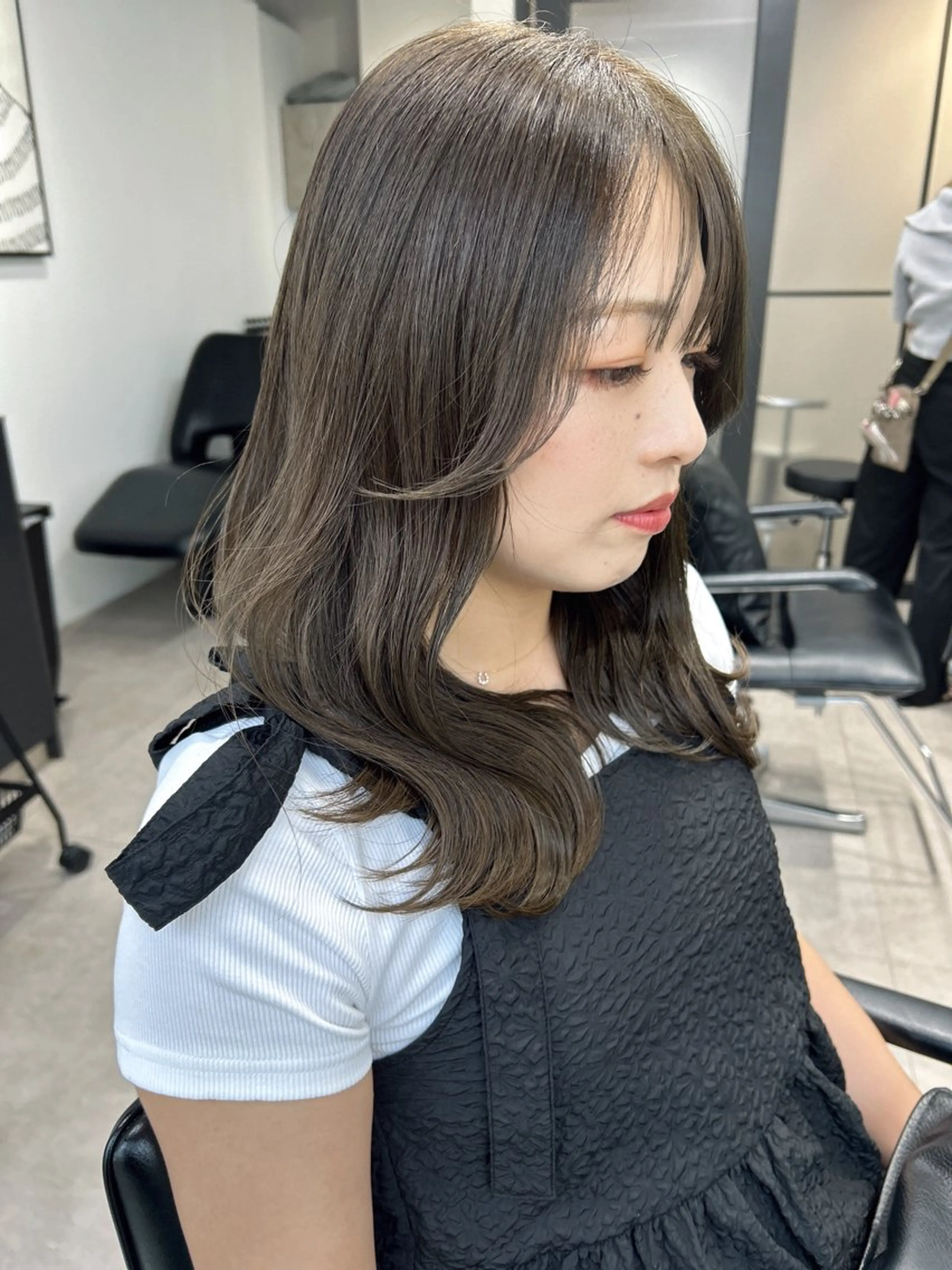 ロング カラー ヘアカラー トリートメント 髪質改善will hairdesignのヘアスタイル