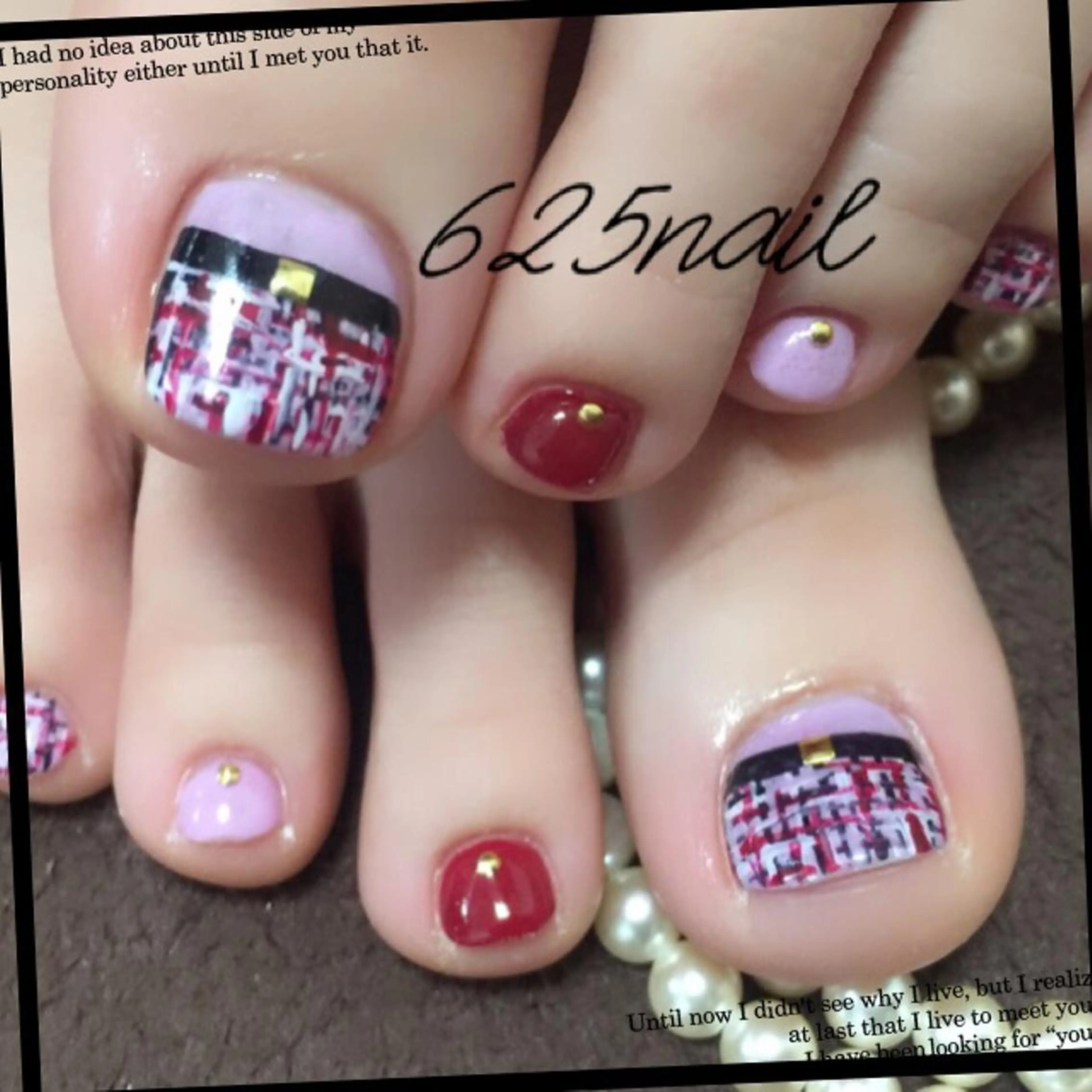 ネイル フットネイル 625nail 無料P有/春日白水のネイルデザイン