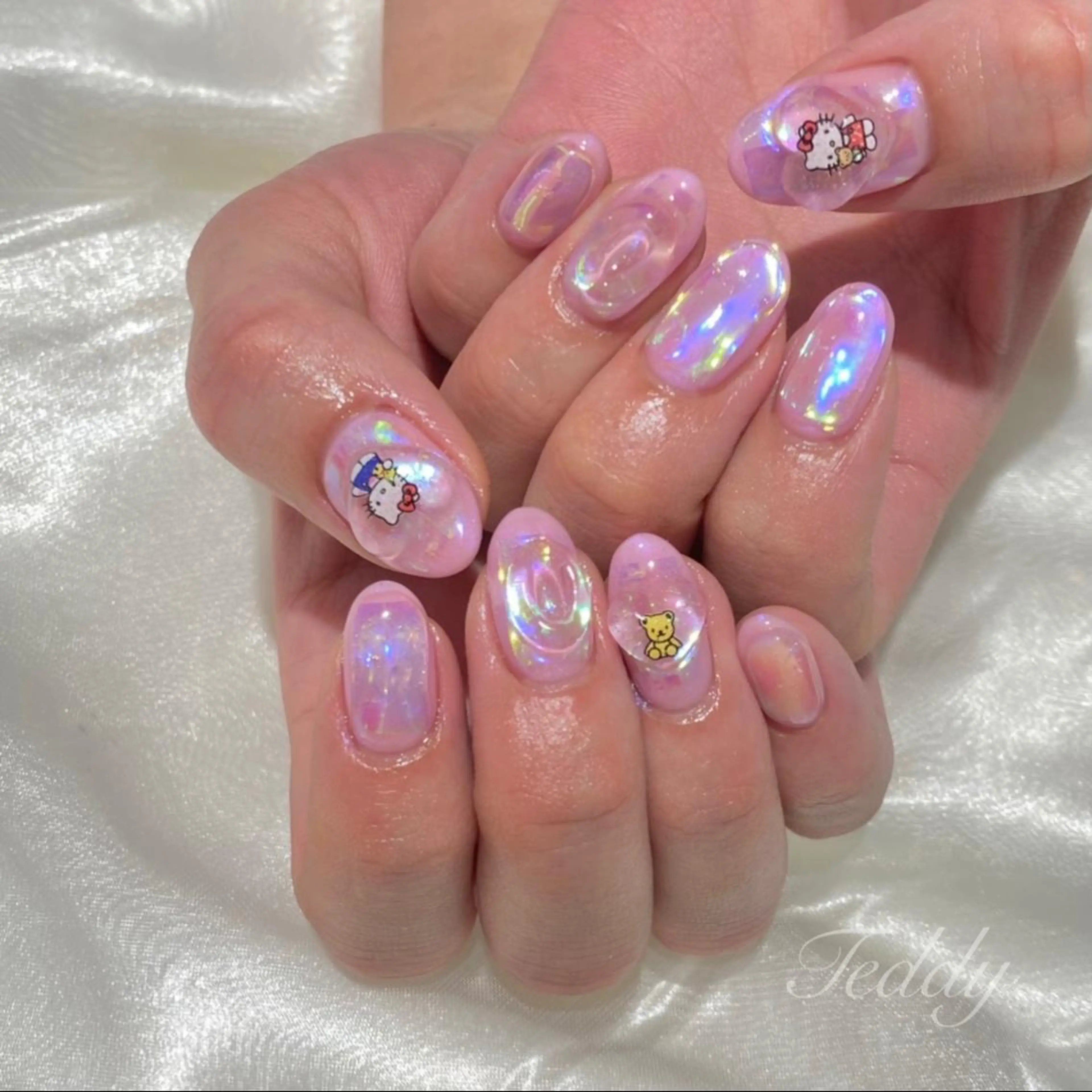 ネイル 氷ネイル・うるうるネイル ERINA ♥のネイルデザイン