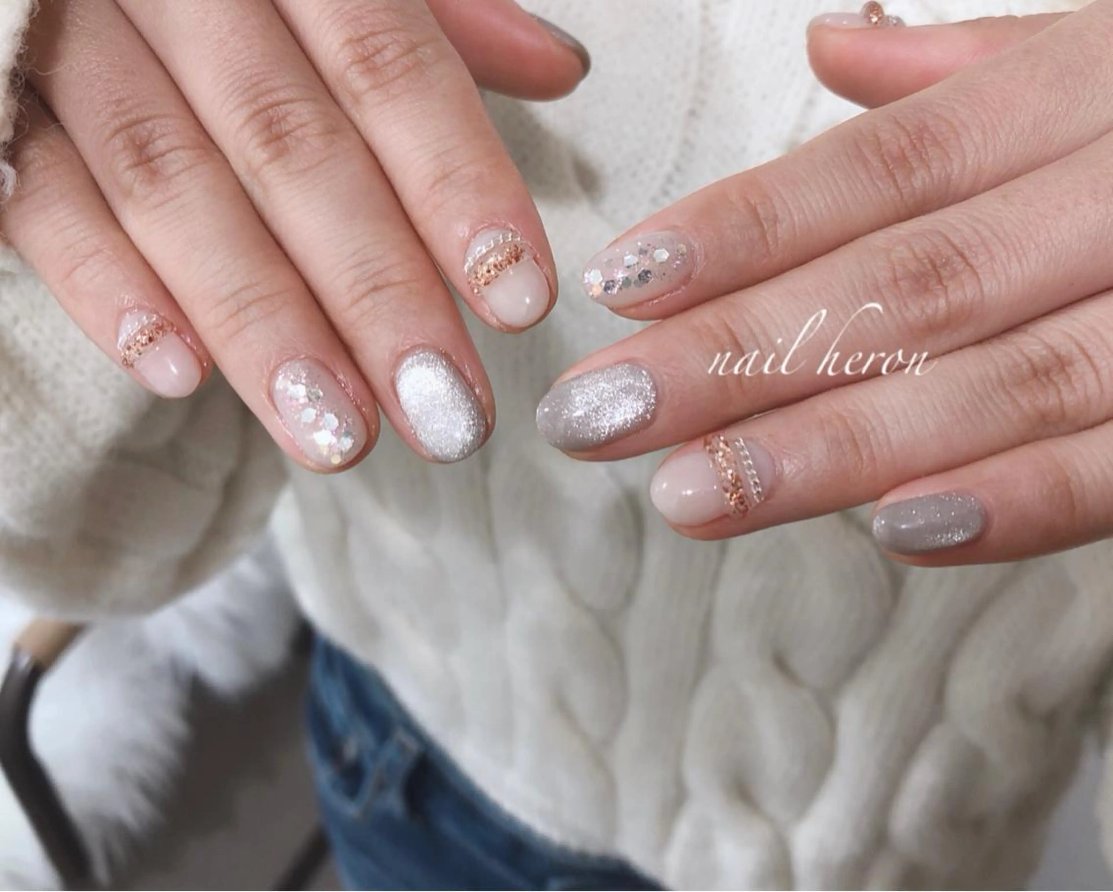 ネイル マグネットネイル ハンドネイル nail heron所属・saki_ nail heronのネイルデザイン