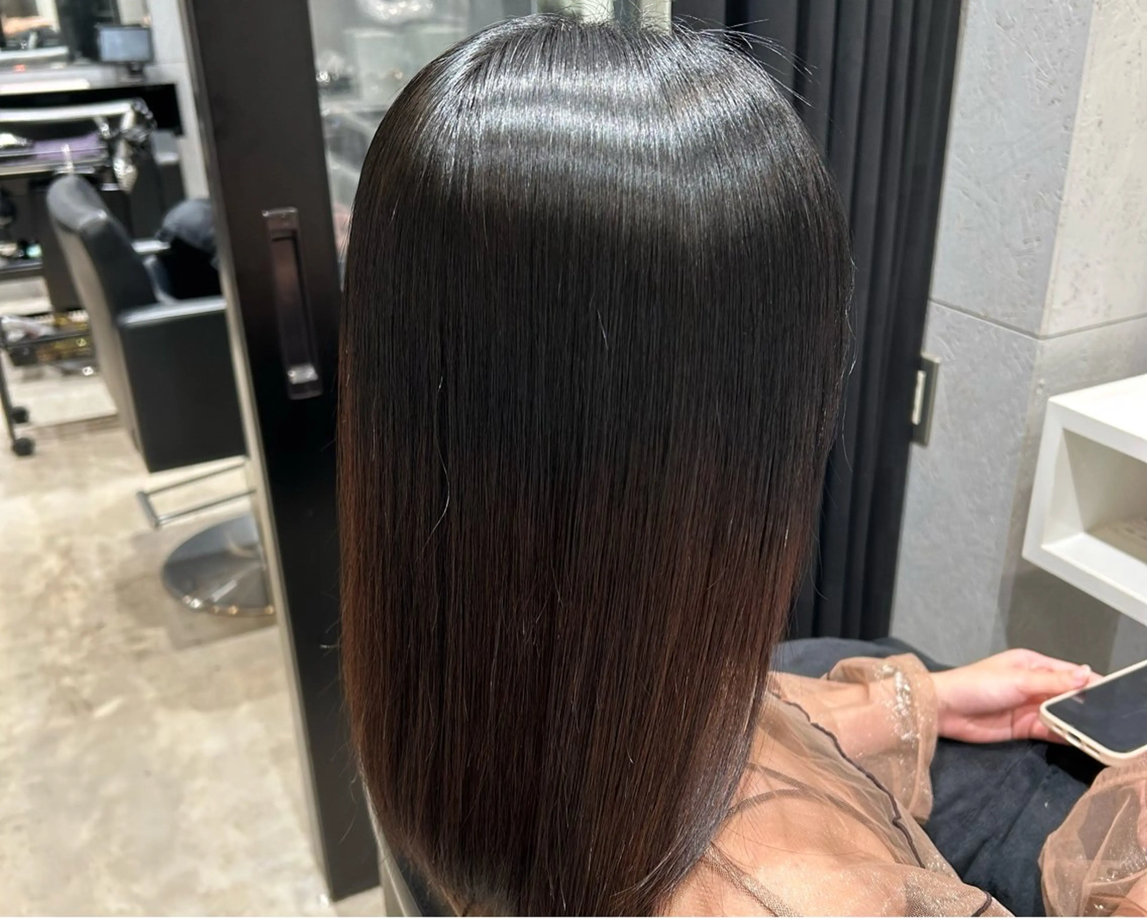 ミディアム カラー カット ヘアカラー 縮毛矯正 Erina /髪質改善/艶髪🩵のヘアスタイル