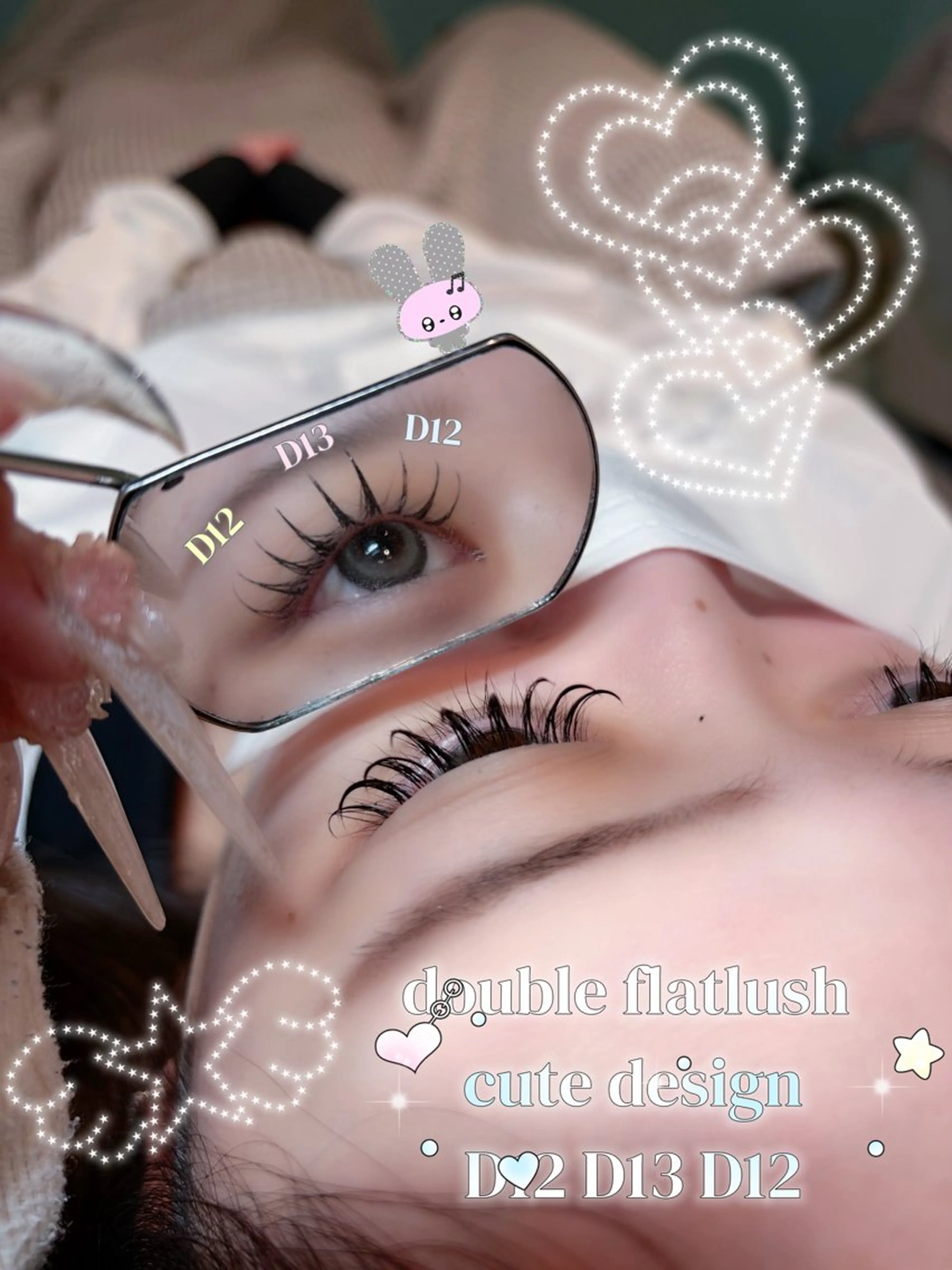 【U25限定⟡.·*.マツエクモデル*.+ﾟ】フラットラッシュ100本➕下マツエク50本 ☆オフあり✨の写真