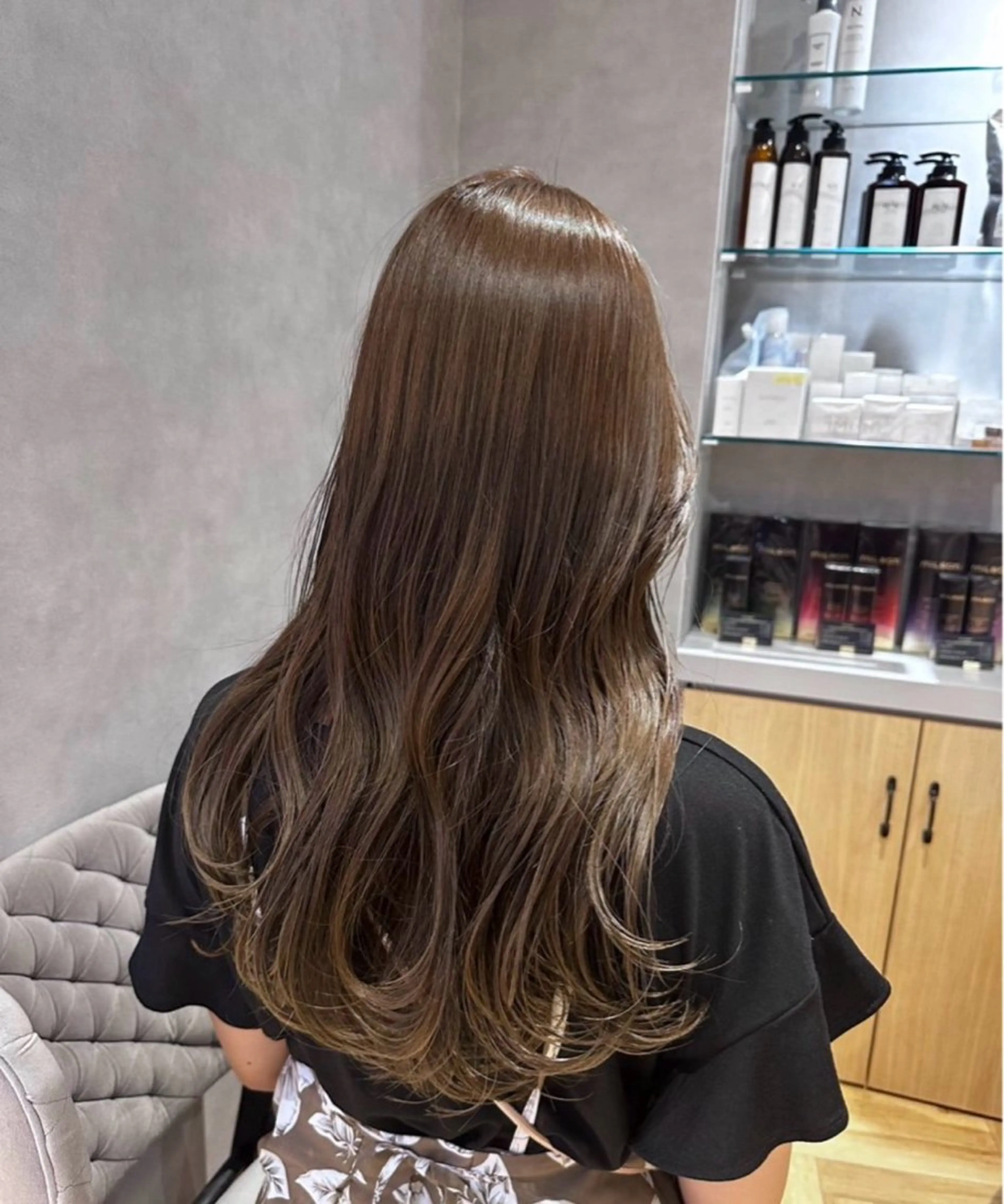 カラー ヘアカラー 江田 彩那のヘアスタイル