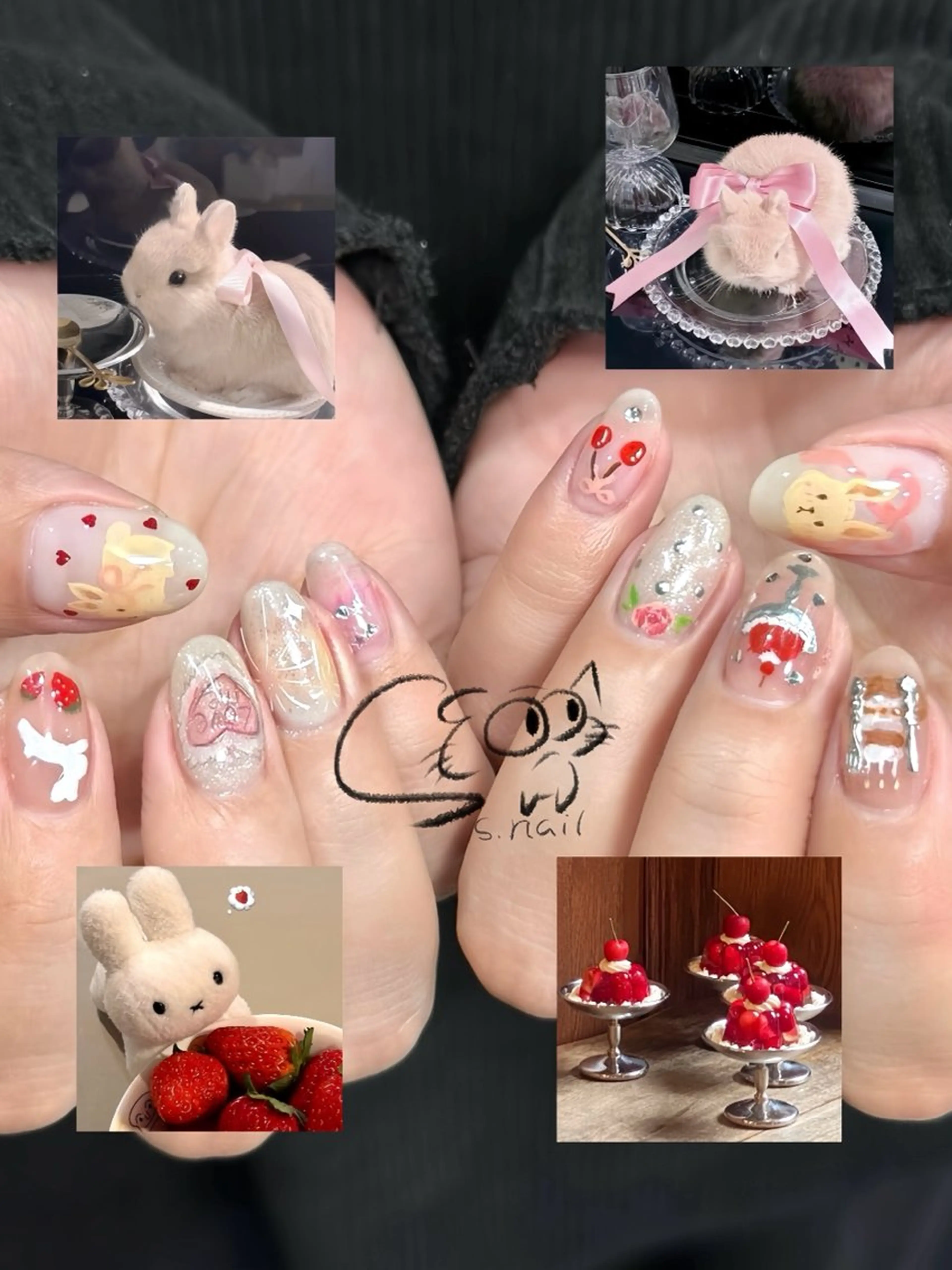 ネイル アートネイル チークネイル フレンチネイル グラデーション マグネットネイル S.nail _のネイルデザイン
