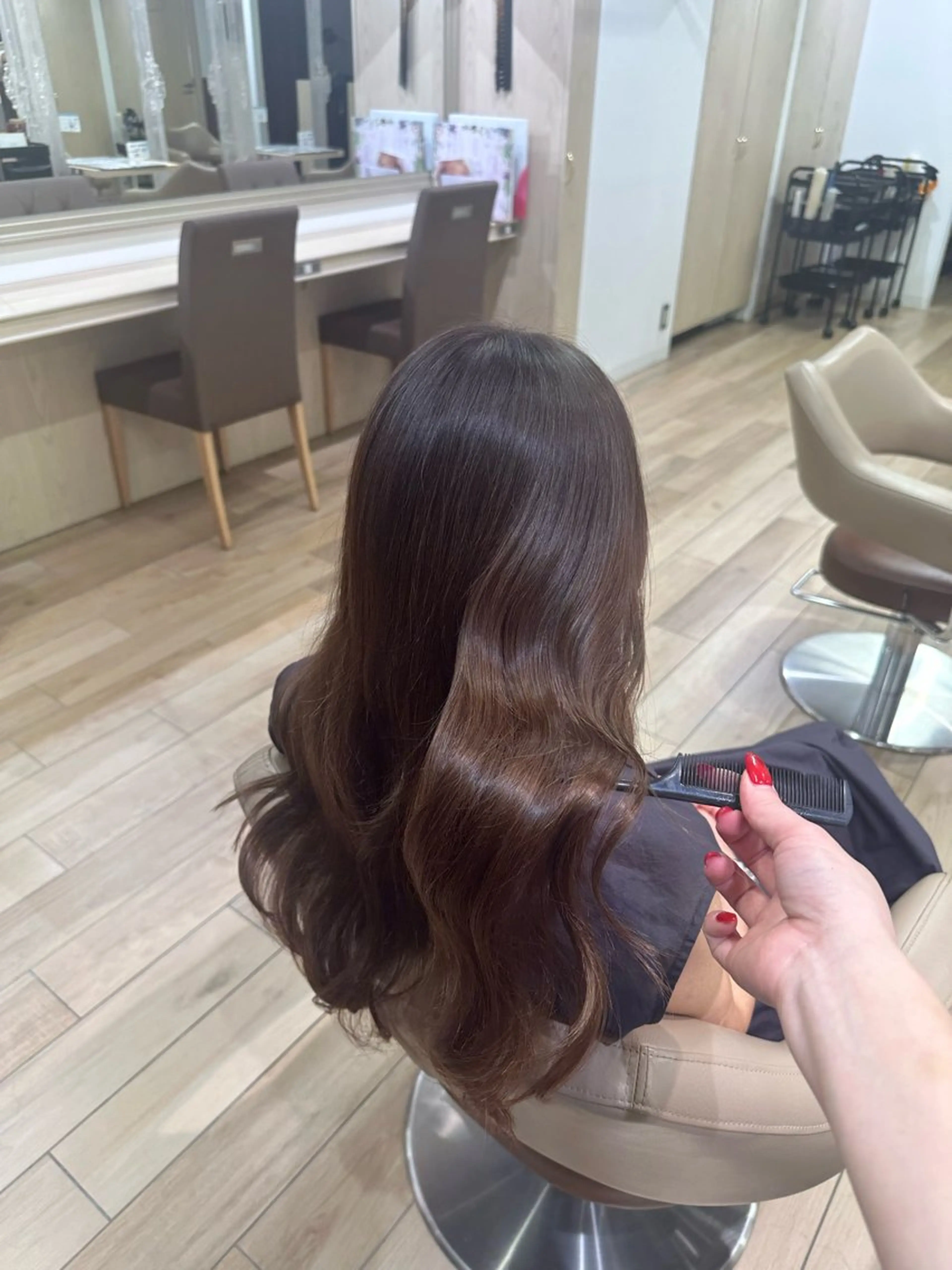 ロング カラー ベージュカラー RINKA senaのマツエク・マツパデザイン