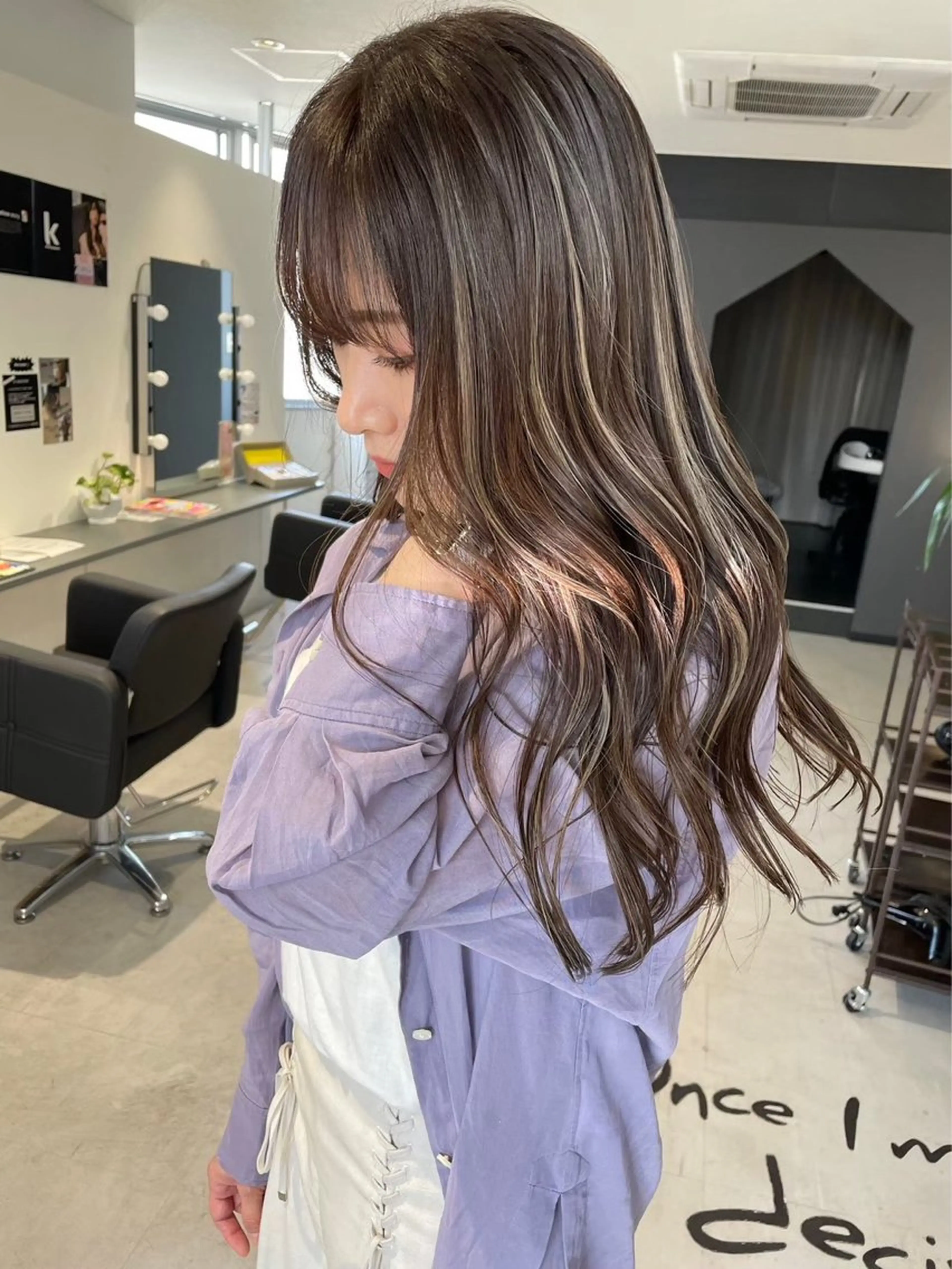 セミロング カラー 荒金 大翔のヘアスタイル