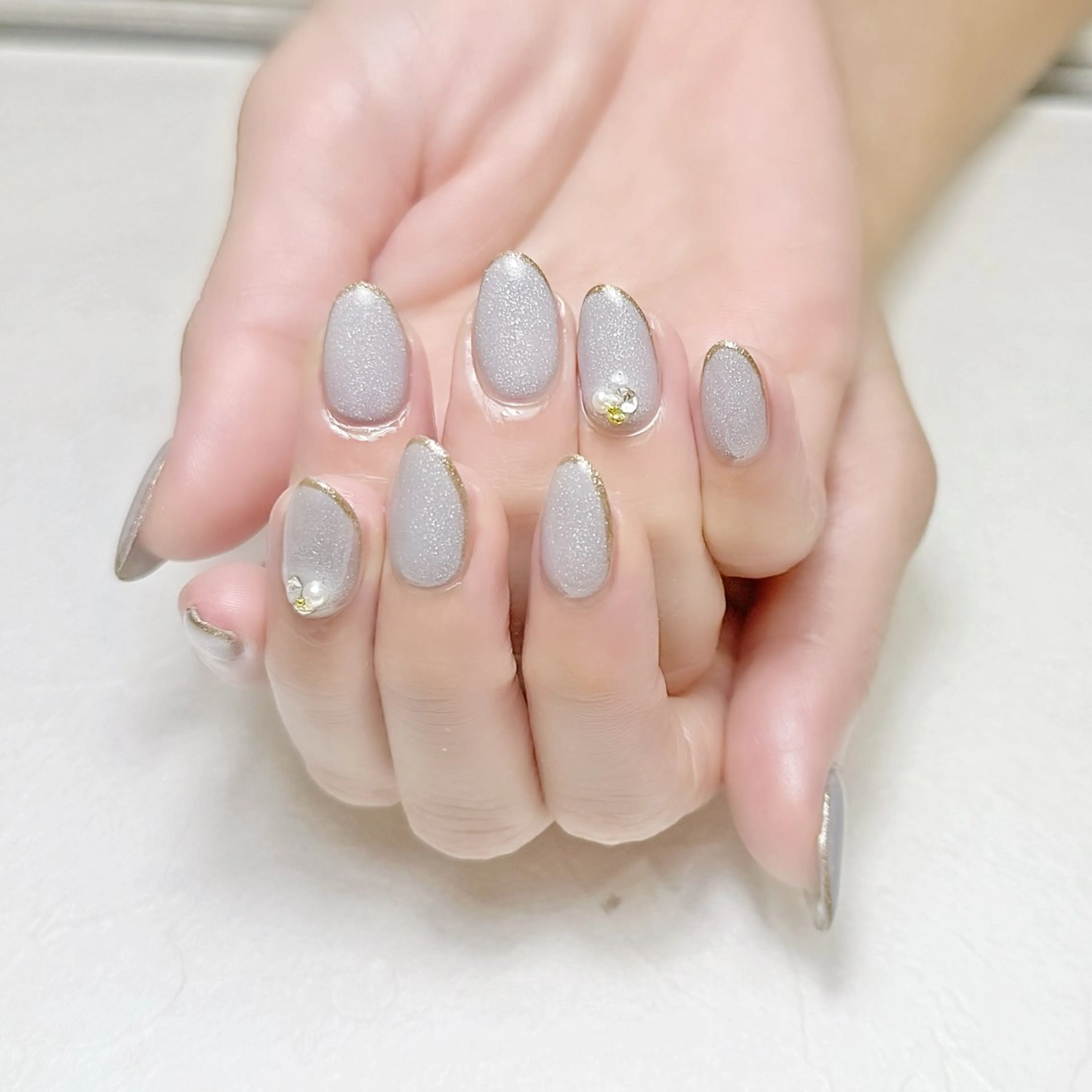 ネイル ラメ(グリッター) オフィスネイル rouse nail RISATOのネイルデザイン