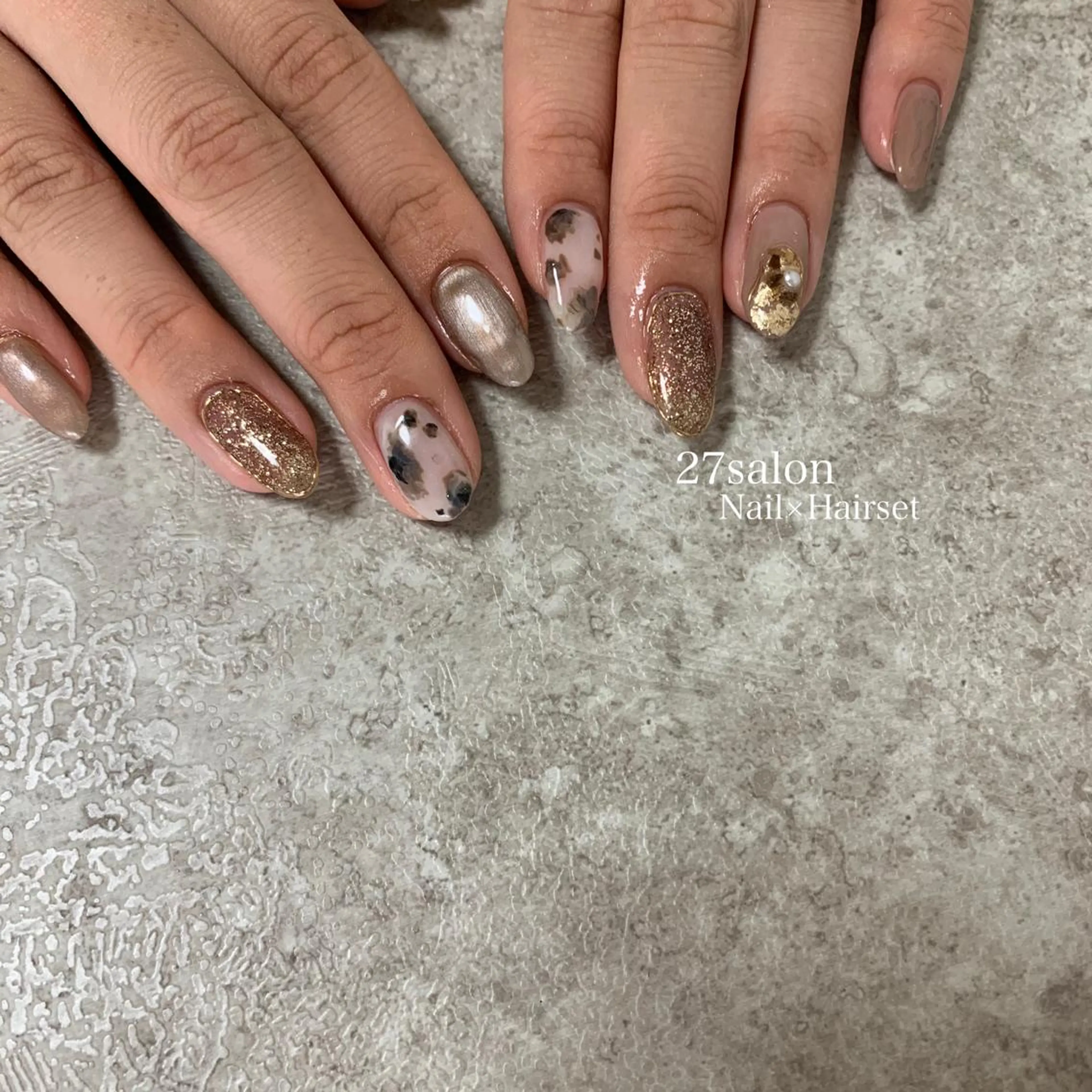 ネイル ニュアンスネイル シンプルネイル 27salon yuinaのネイルデザイン