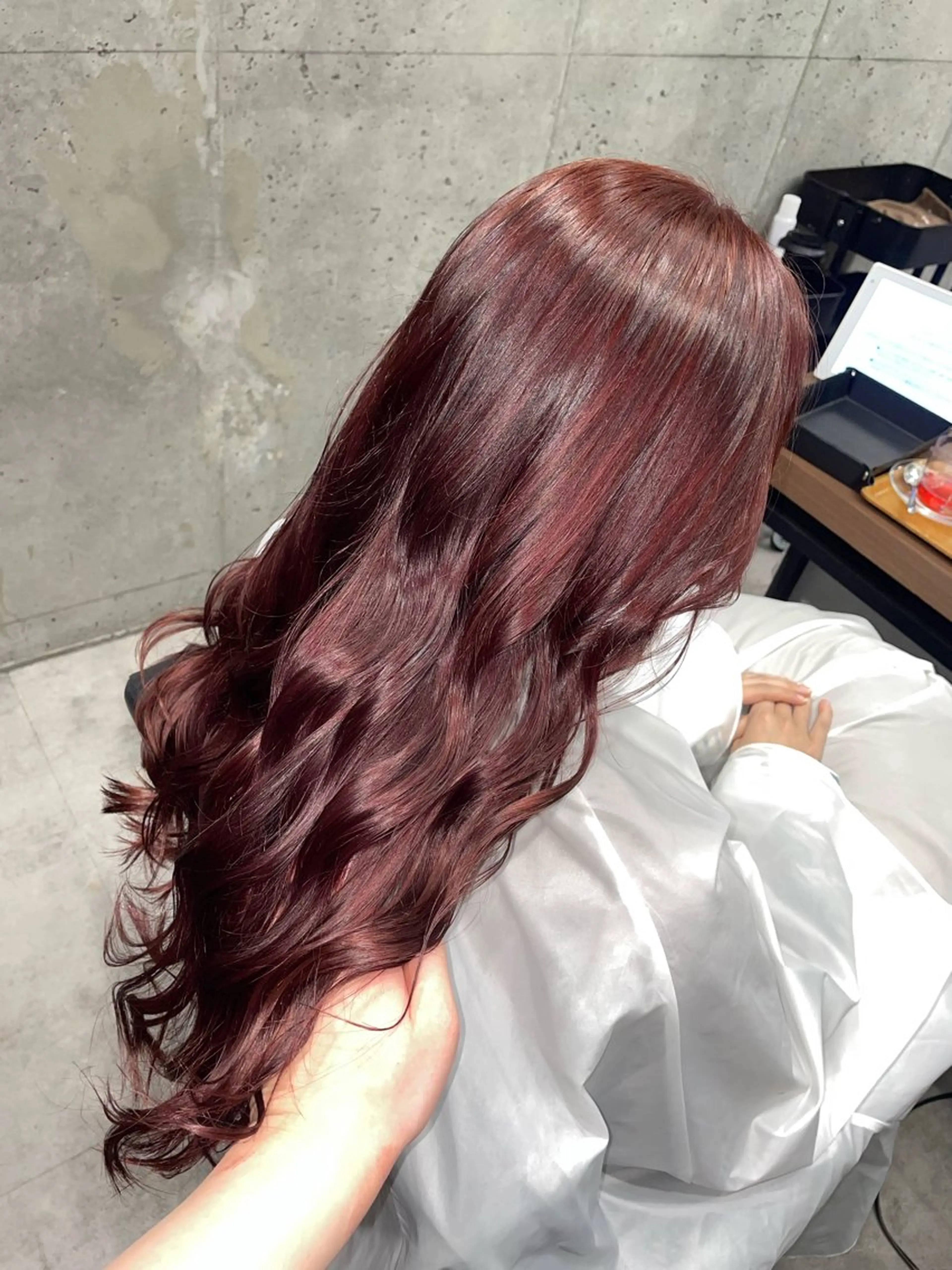 カラー 暖色/ハイトーン/ カラー/HBLのヘアスタイル