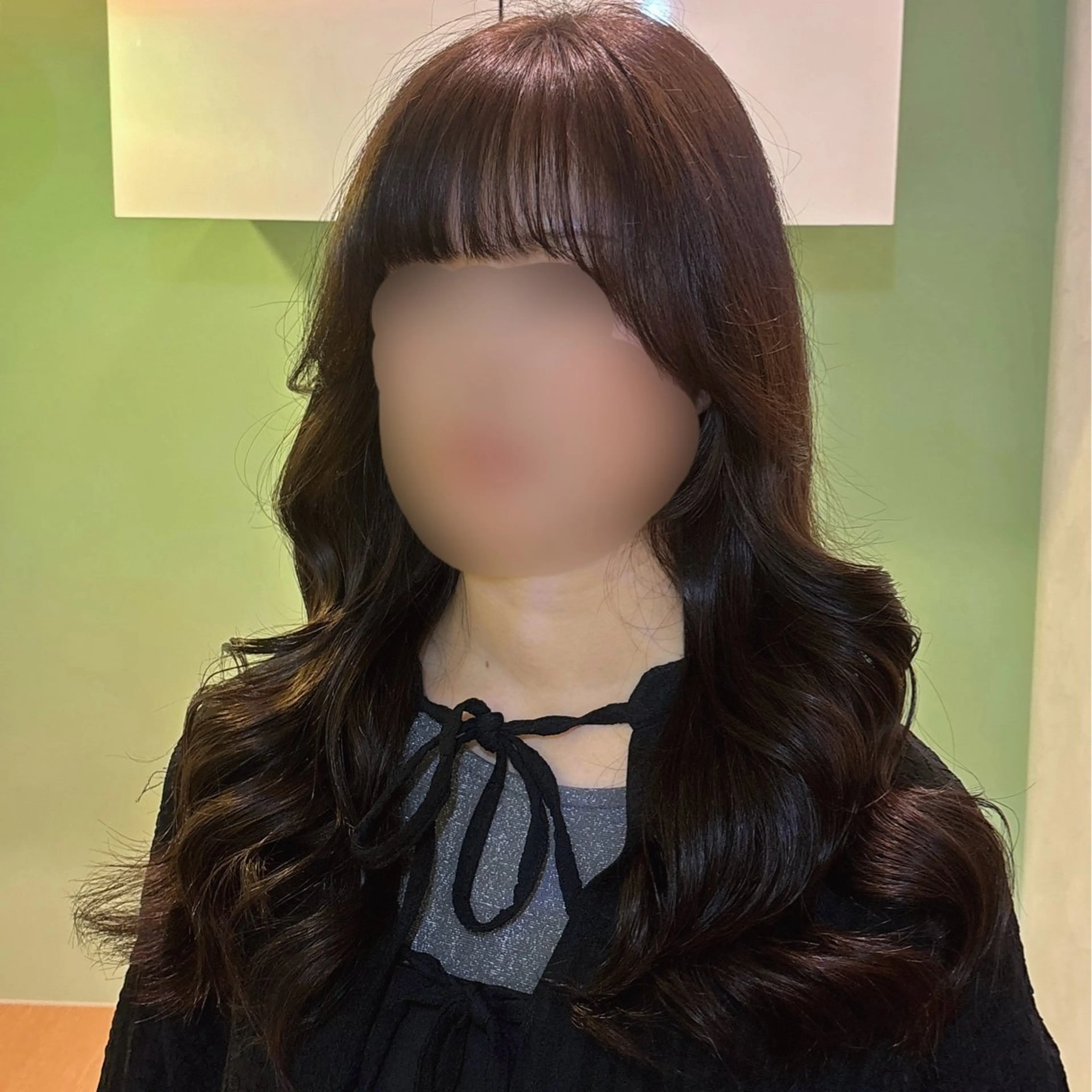 小顔見え🤍前髪＋顔まわりカット＋韓国巻きの写真