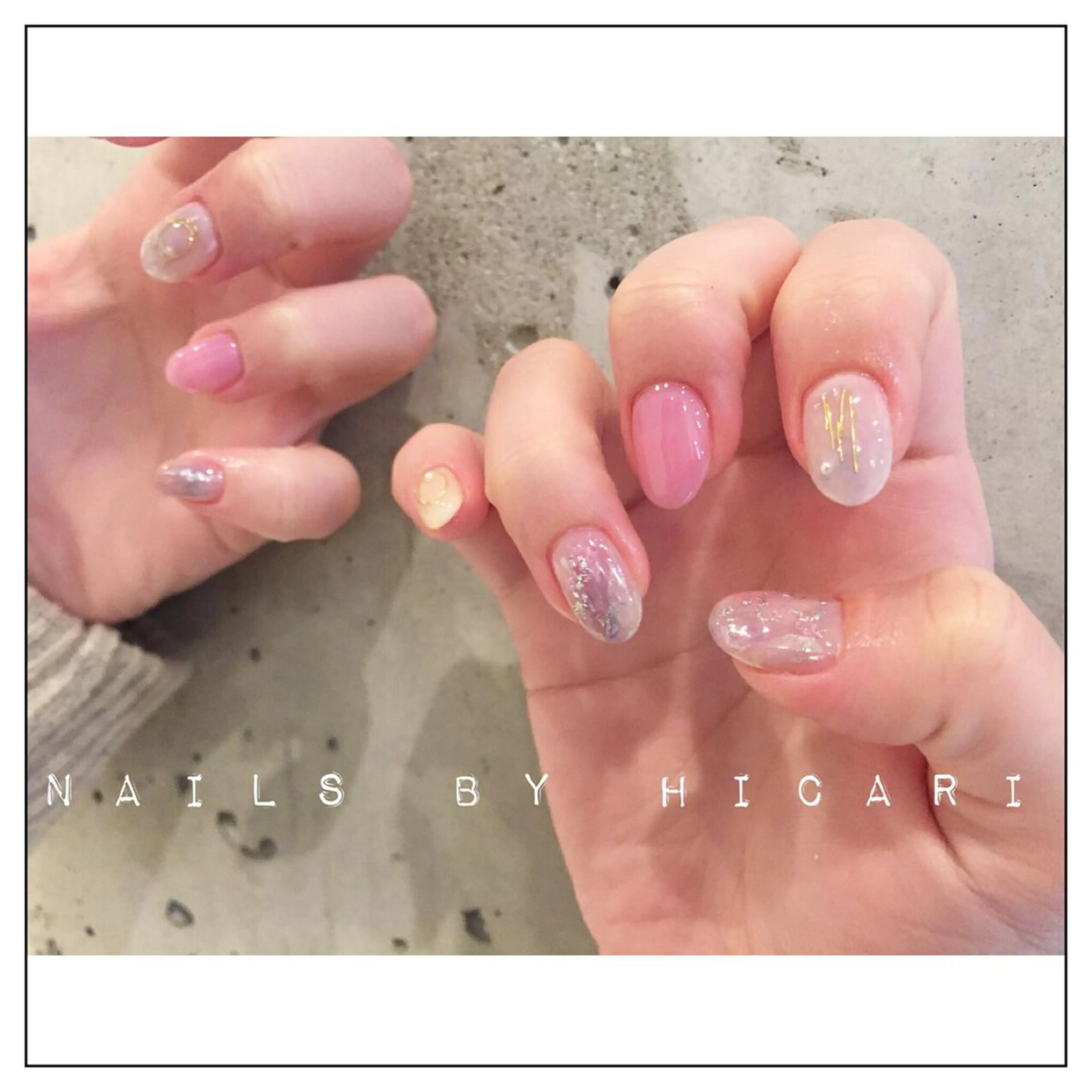 カラー ネイル マツエク・マツパ ジェルネイル ニュアンスネイル パラジェル illum hicariのネイルデザイン