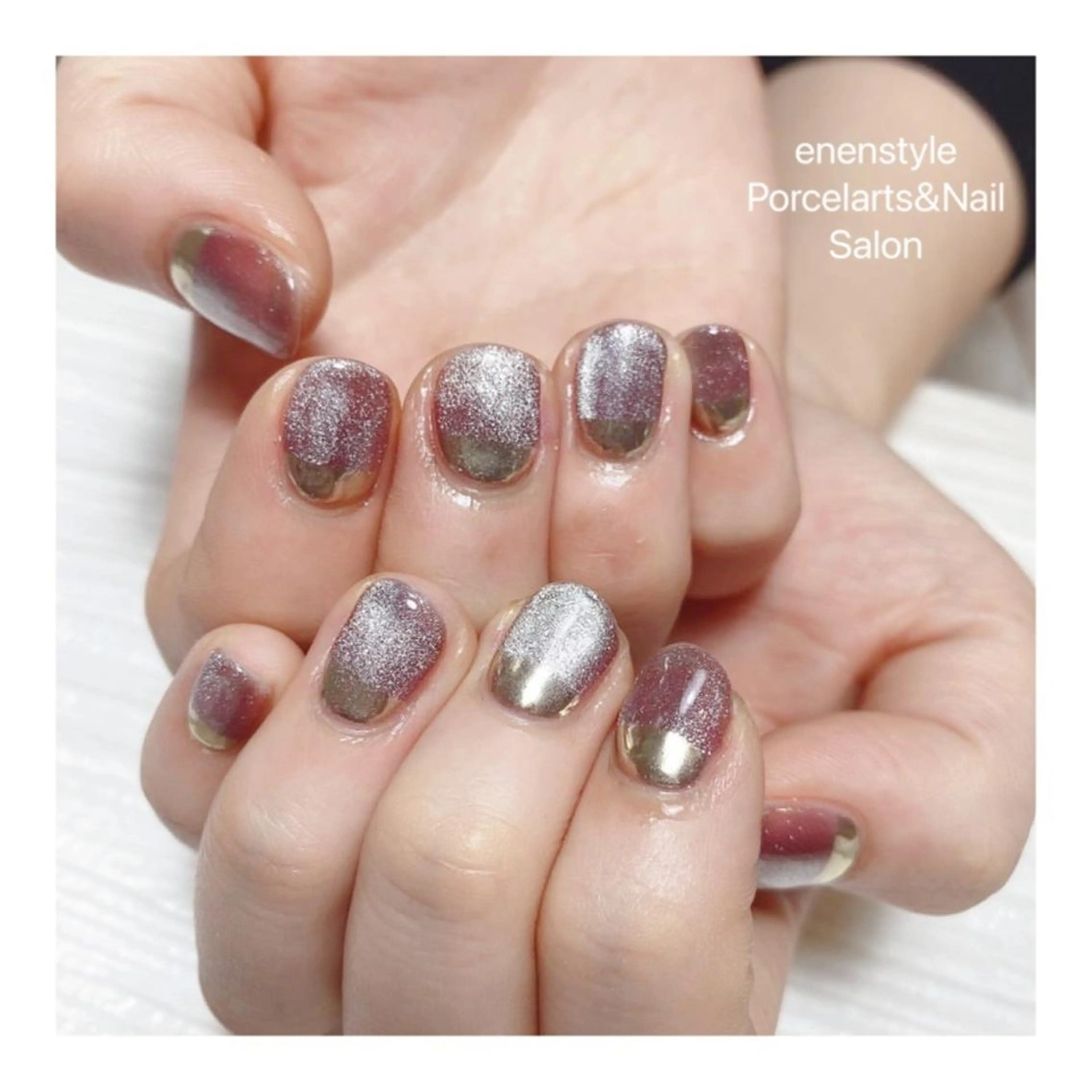 ショート ネイル ハンドネイル 👑enen style👑のネイルデザイン