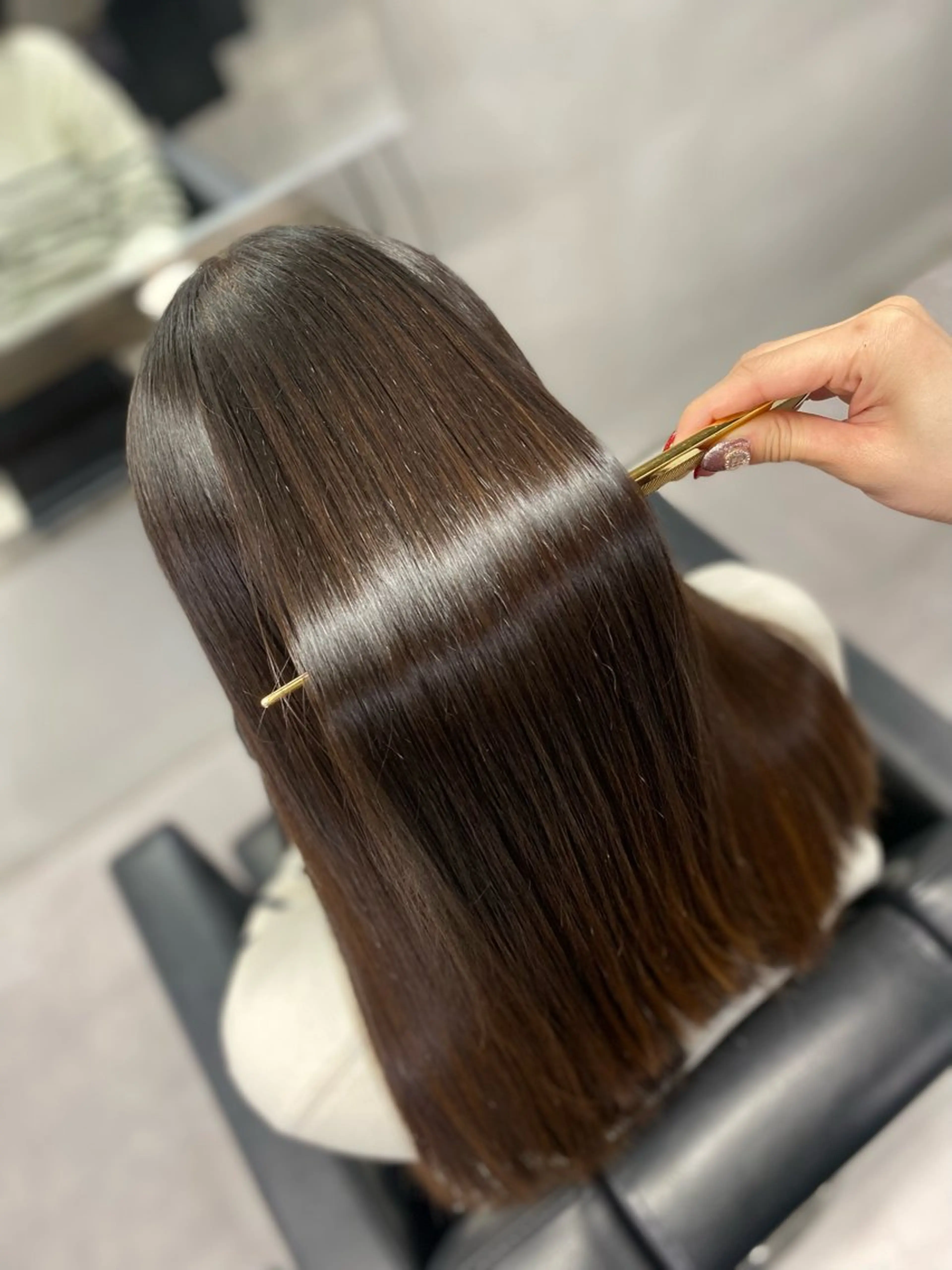 ロング カット 縮毛矯正 トリートメント 艶髪/縮毛矯正 🫧辻野海羽のヘアスタイル