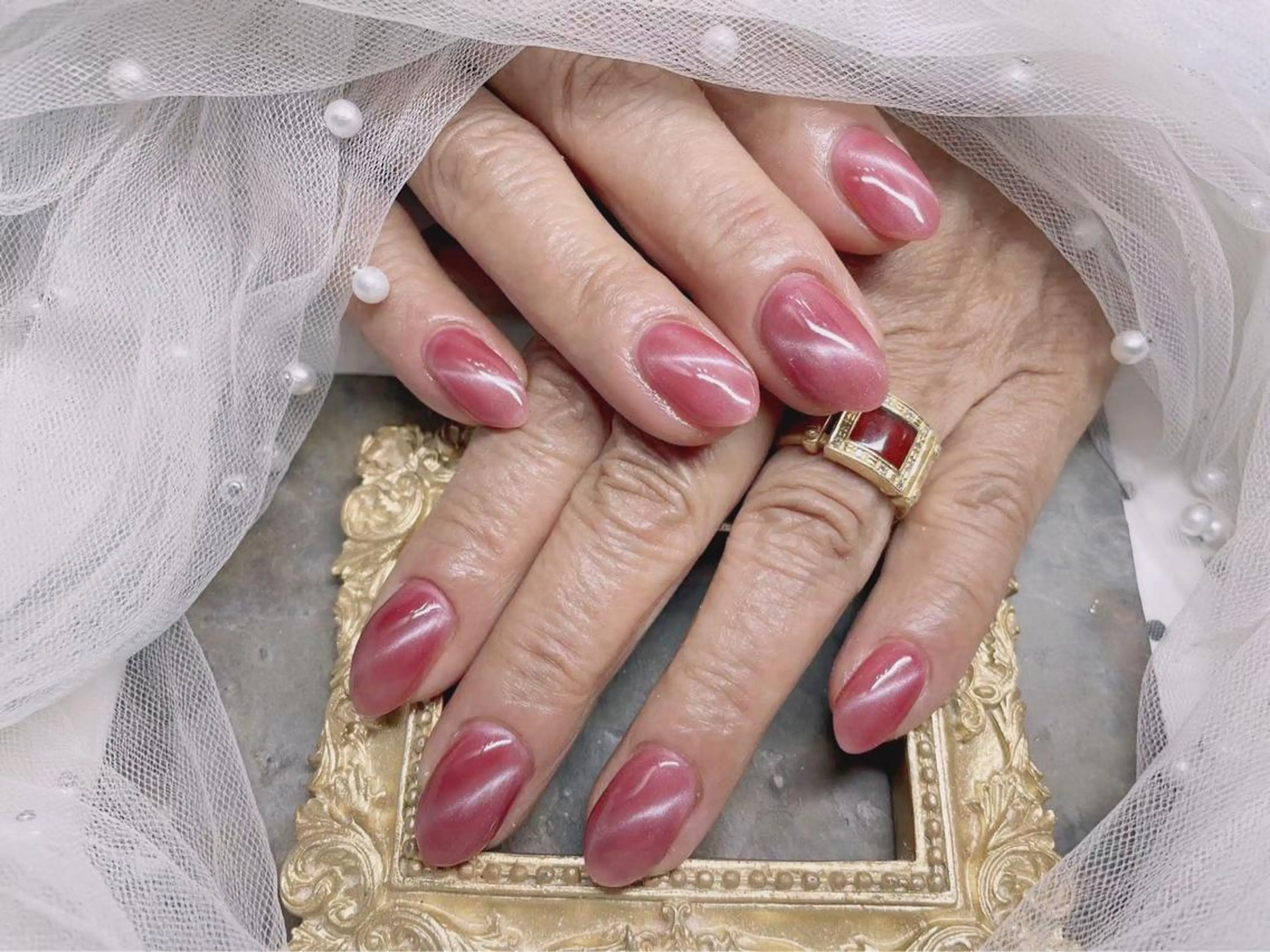 ネイル ハンドネイル マジック ミラーのネイルデザイン