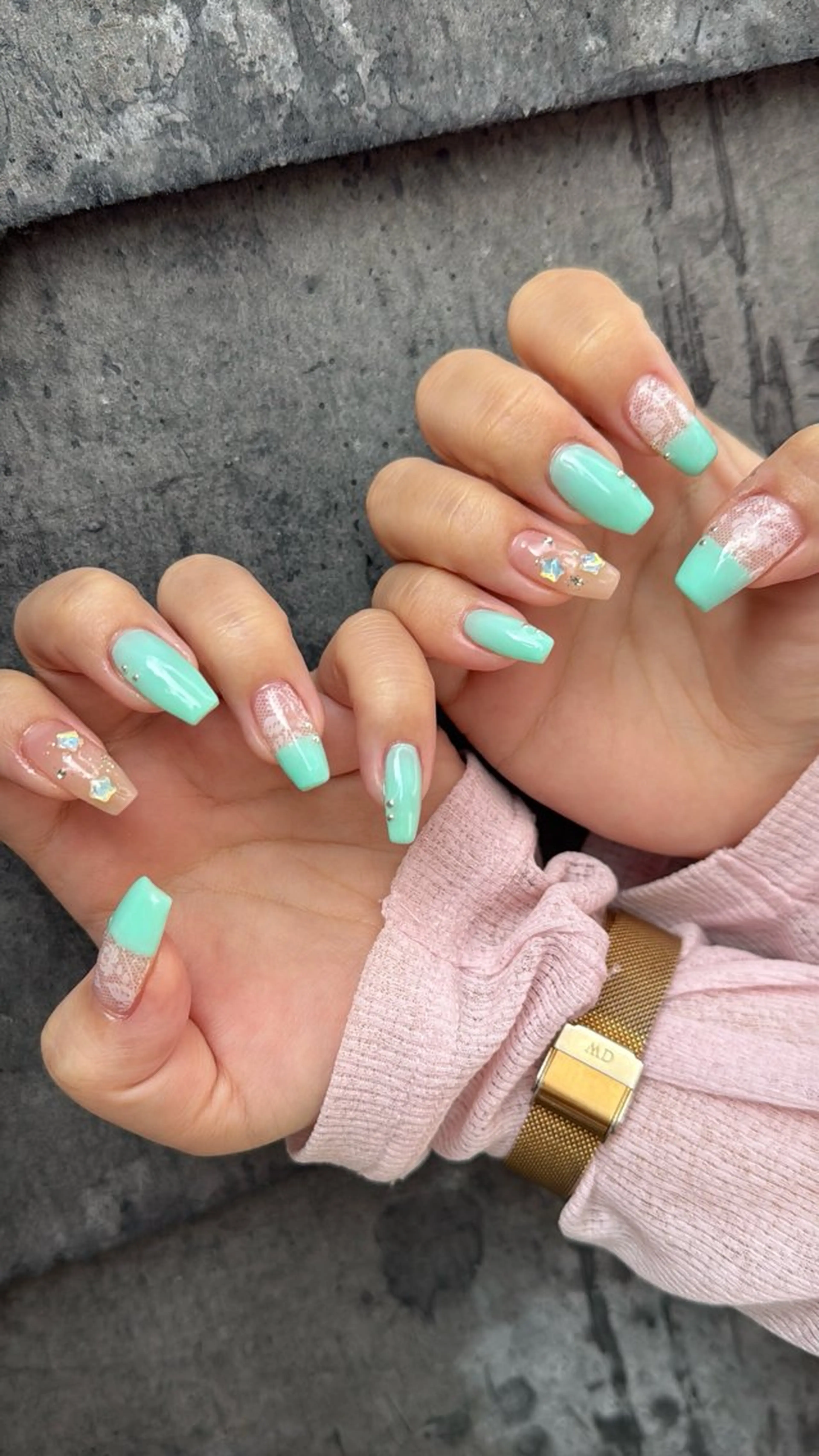 ネイル フラッシュネイル フラッシュマグ フットネイル フレンチネイル 韓国ネイル ハンドネイル SAKU nail 作島茜のネイルデザイン