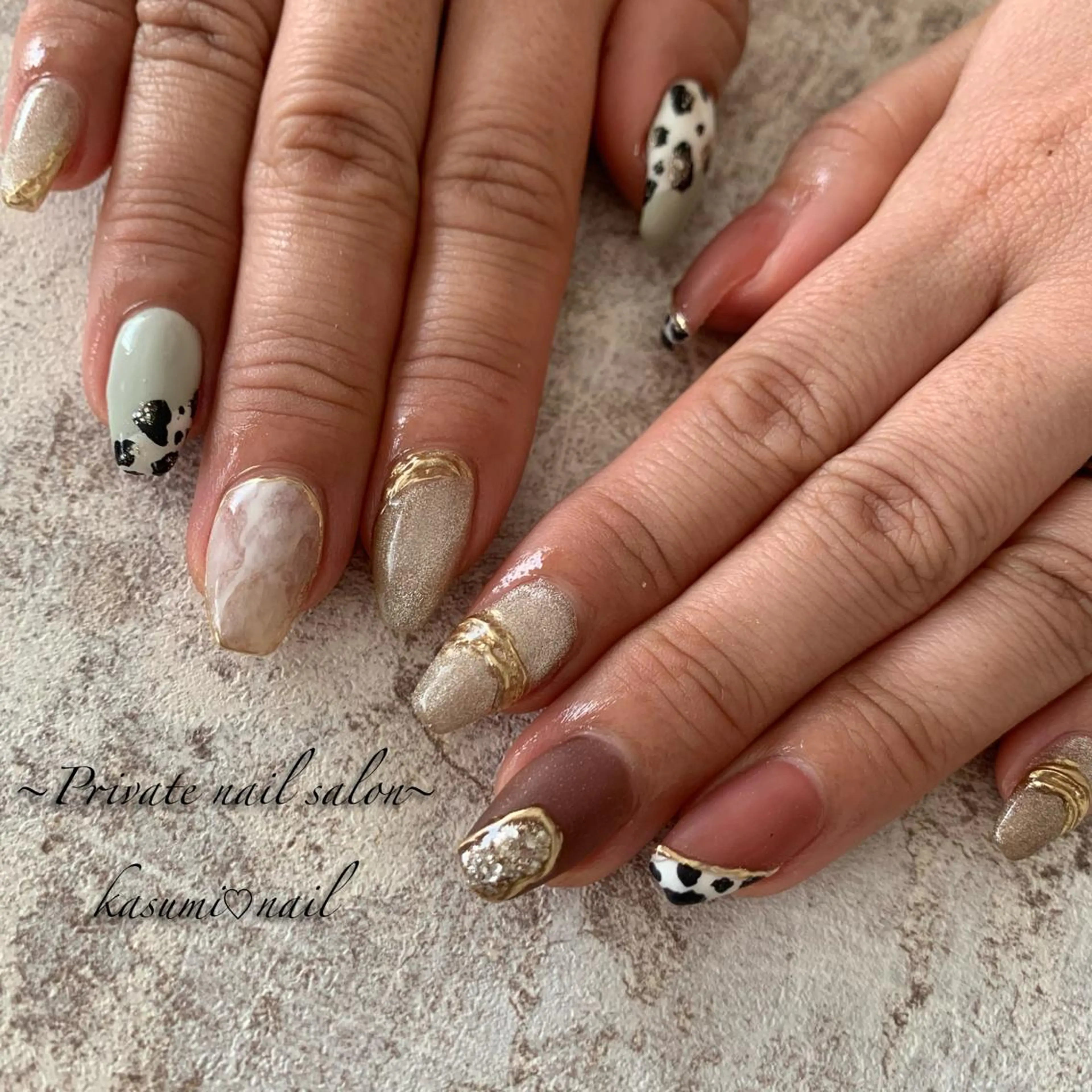 ネイル マグネットネイル ミラーネイル ニュアンスネイル KASUMI♡ Nailのネイルデザイン