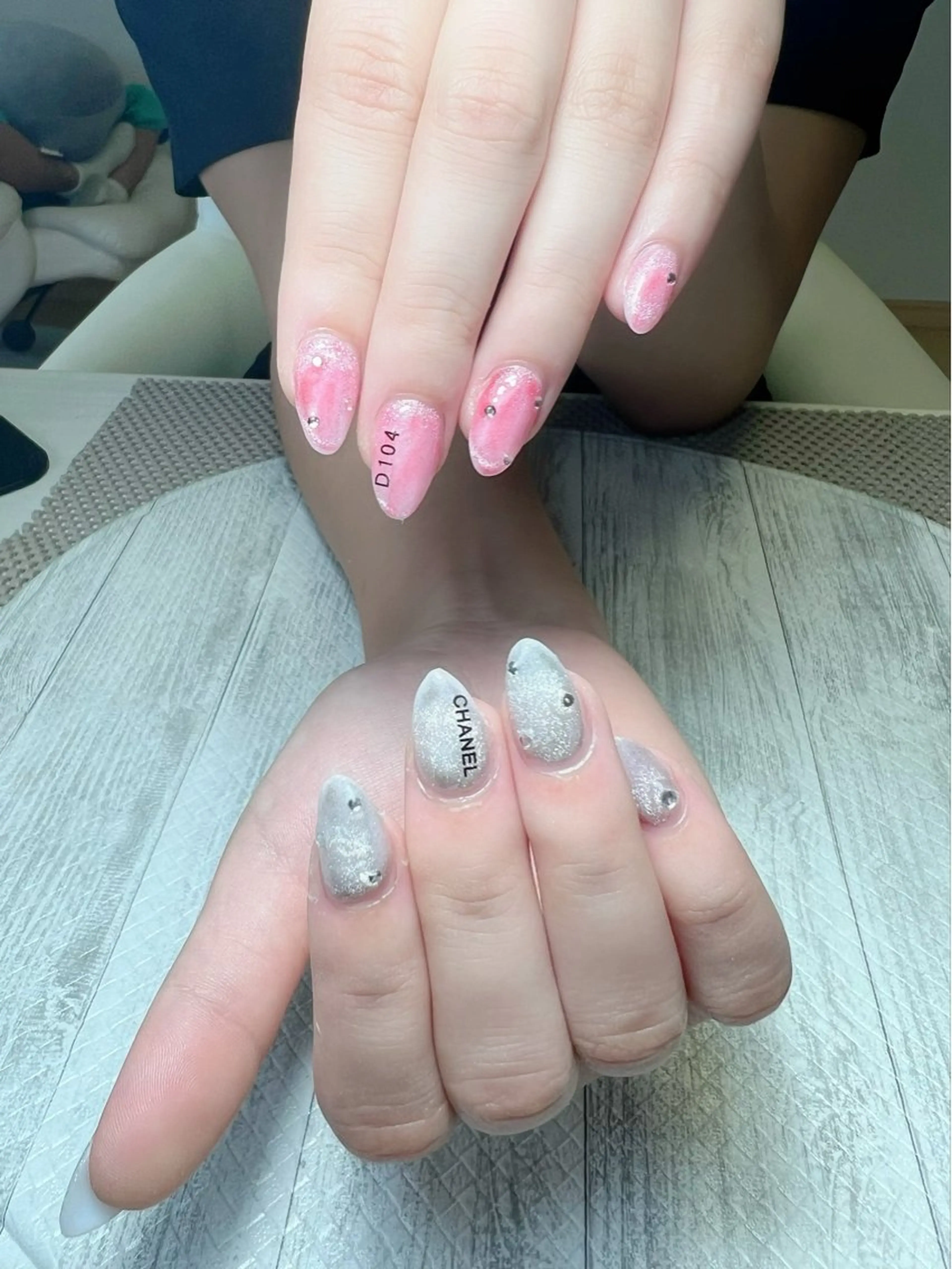 ネイル スカルプネイル ショートネイル ハンドネイル シェヌネイル JURAのネイルデザイン