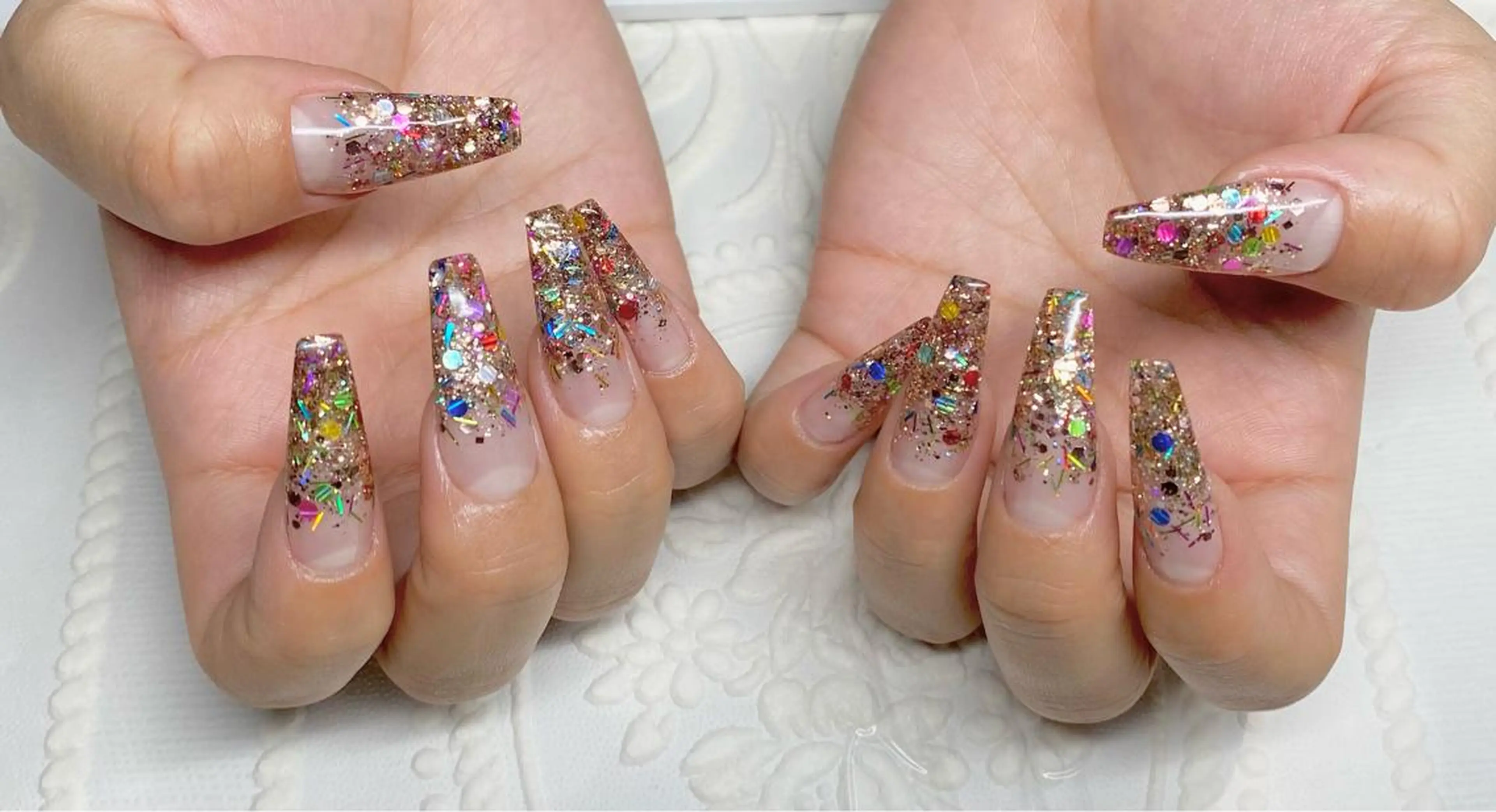 ロング ネイル ラメ(グリッター) ハンドネイル LUNE NAILのその他イメージ