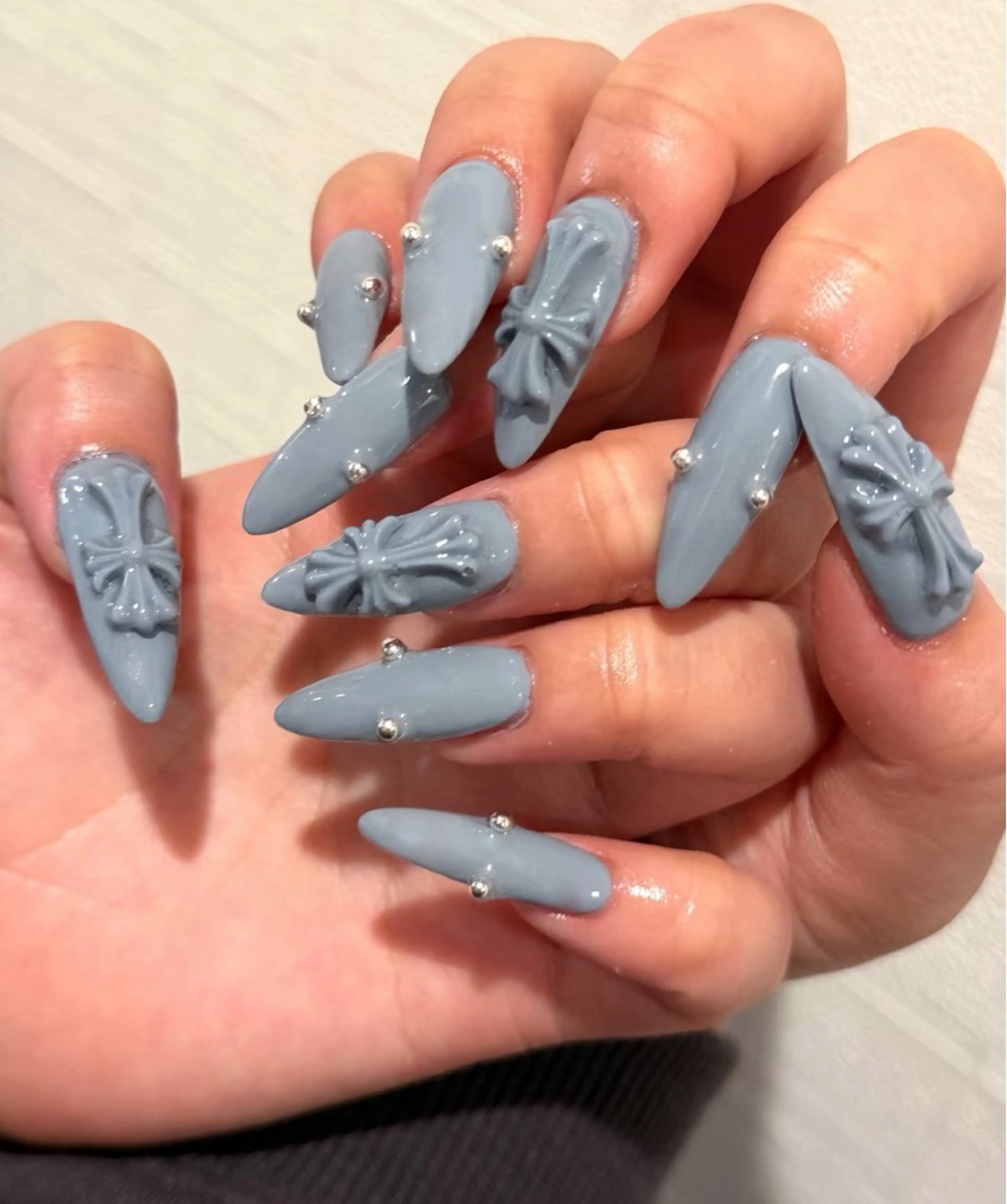 ネイル フレンチネイル キラキラネイル 韓国ネイル シンプルネイル ワンホンネイル ハンドネイル MEI Nailのネイルデザイン