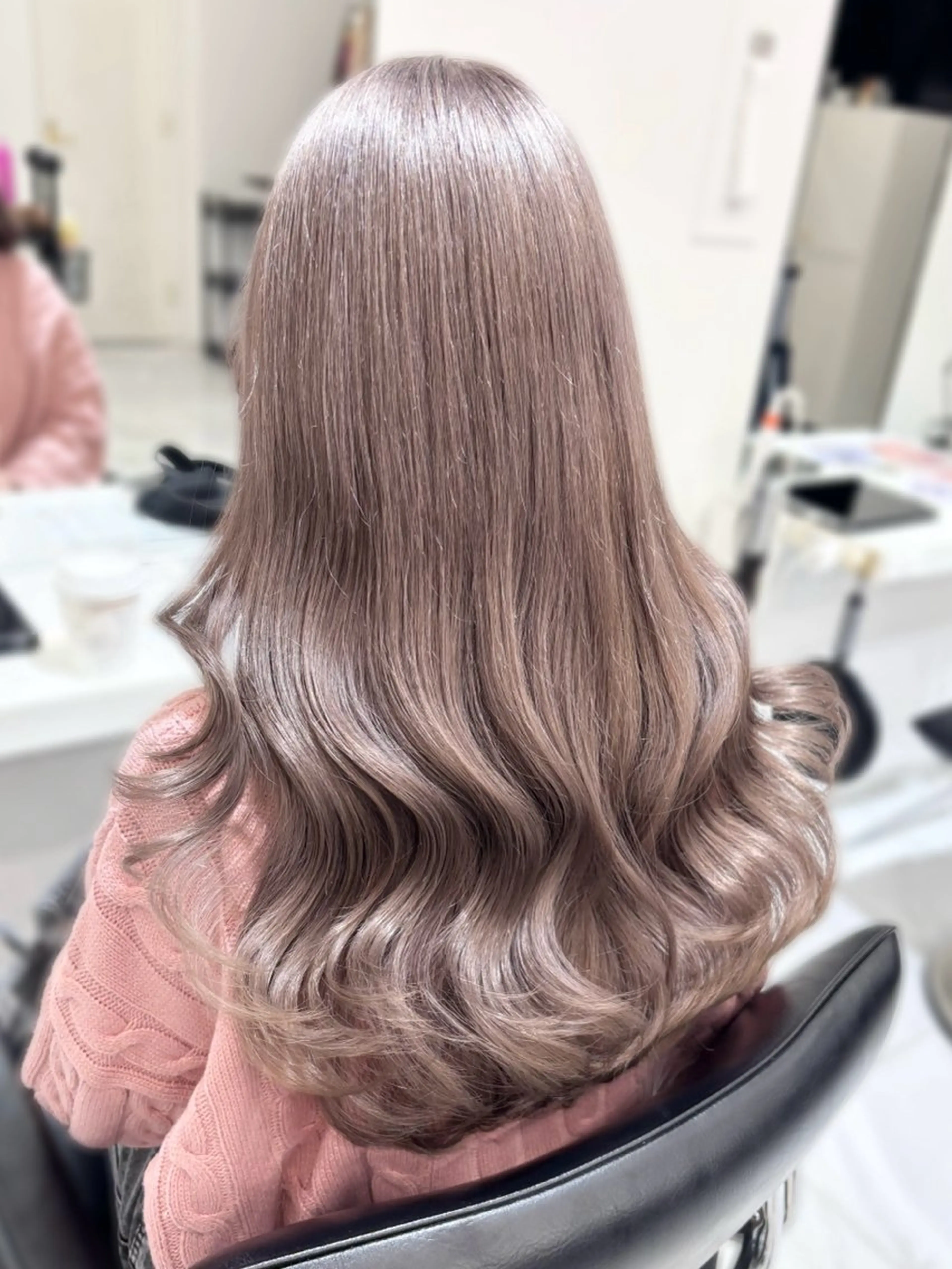セミロング カラー ブリーチ ケアブリーチ 透明感カラー ダブルカラー グレージュ ヘアカラー トリートメント 盛れる顔周り🤍渋谷 Risa🎀のヘアスタイル