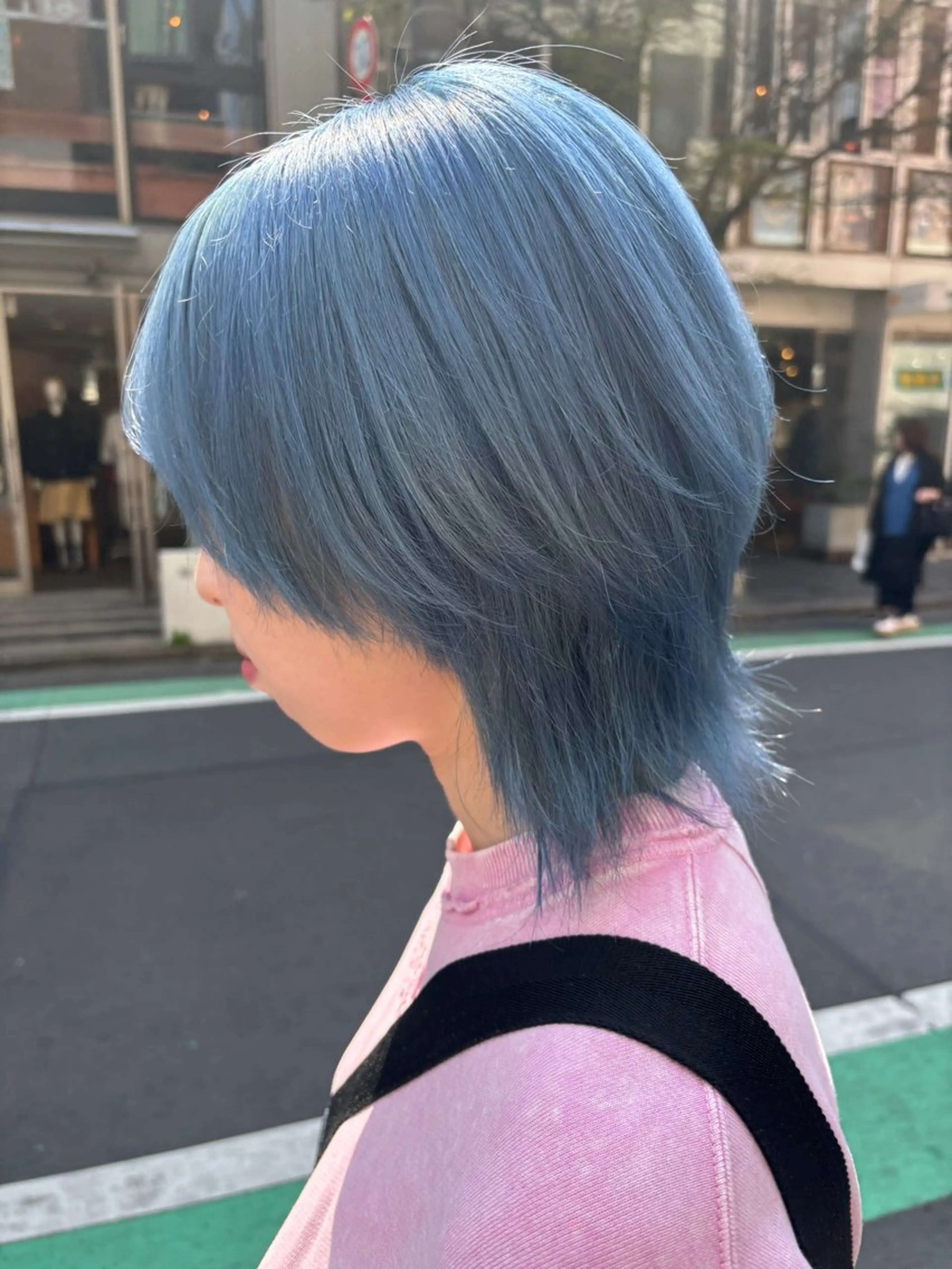 セミロング カラー 植田 能生のヘアスタイル