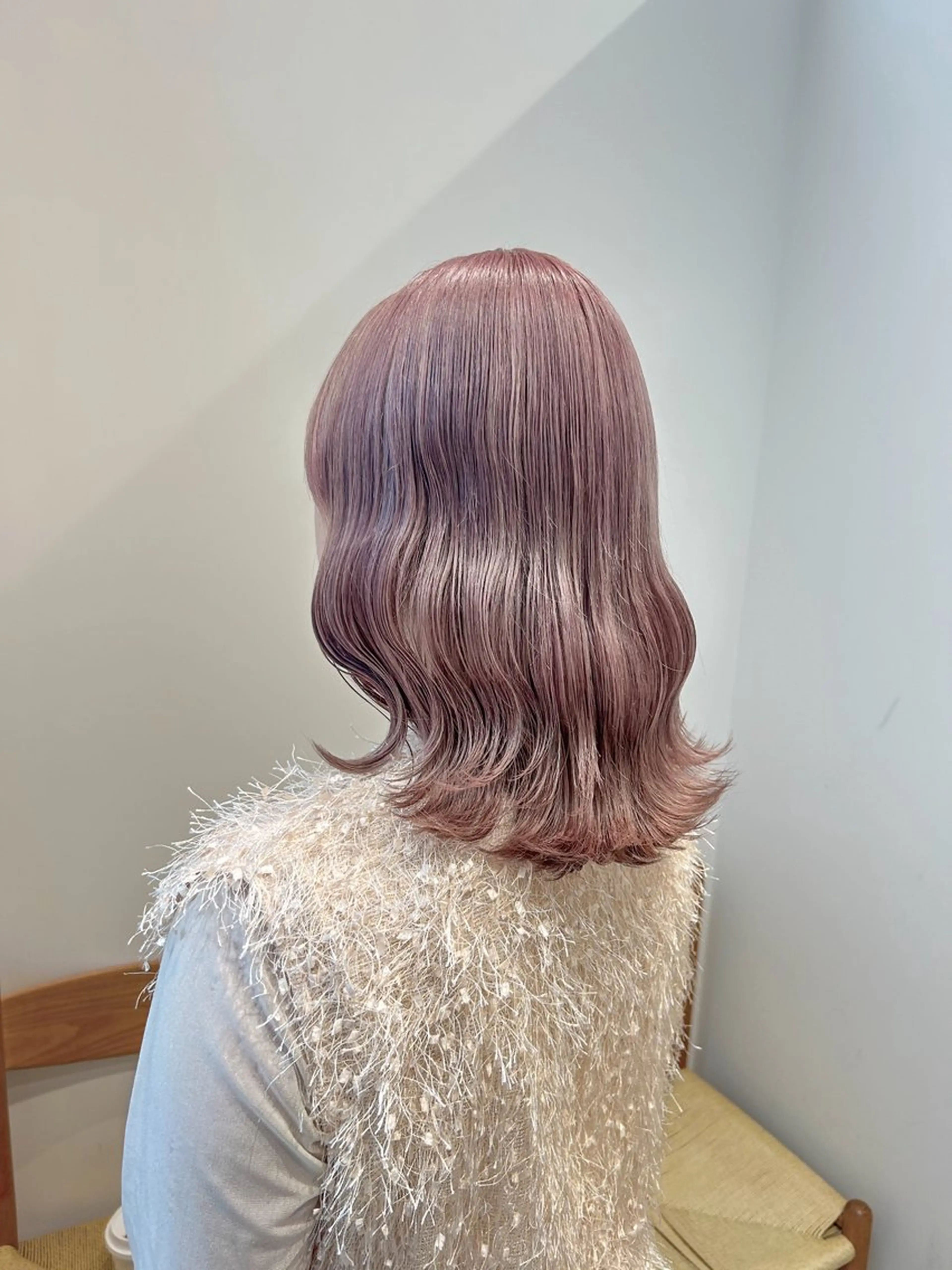 ミディアム カラー ヘアアレンジ ブリーチ カット ヘアカラー トリートメント yuka .のヘアスタイル