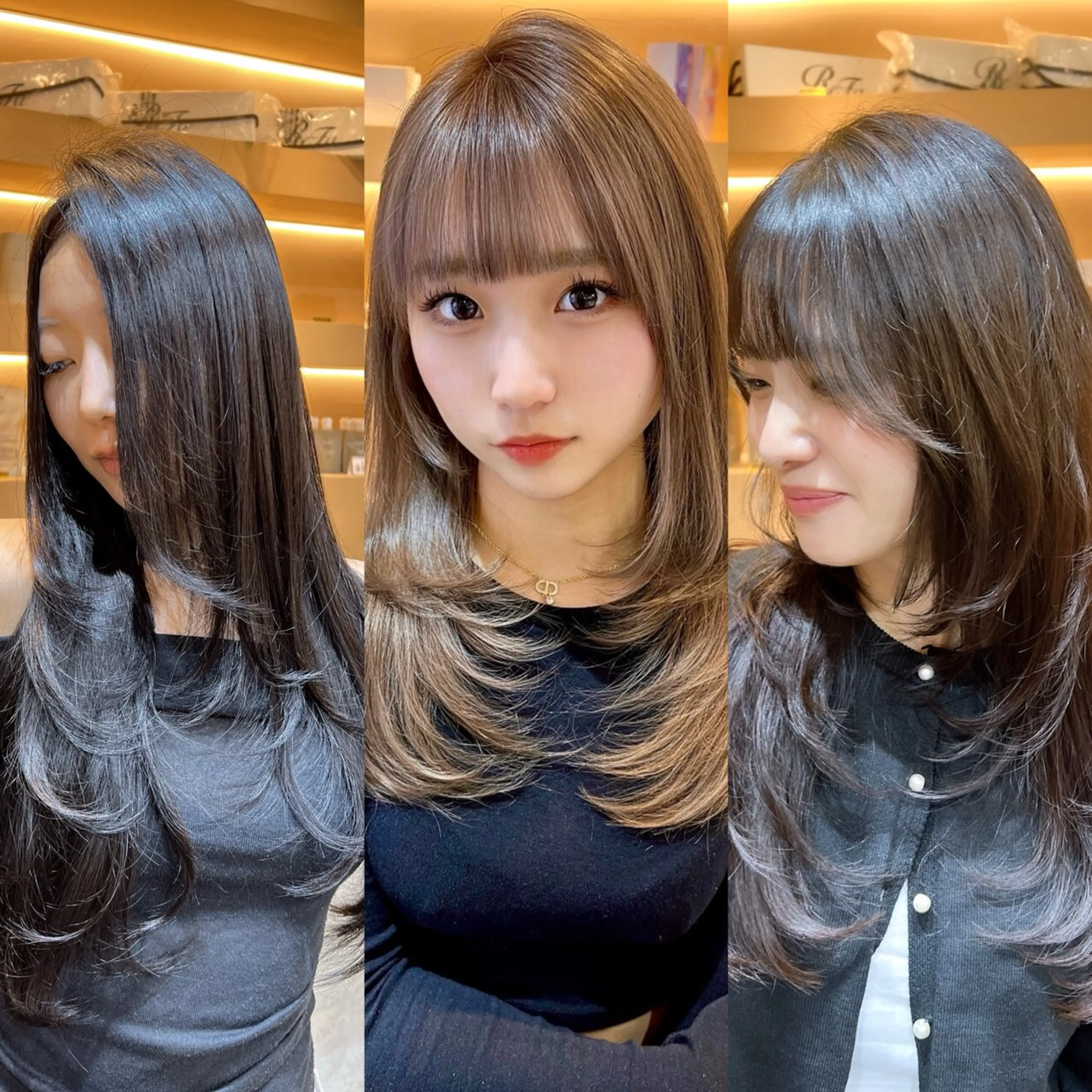 🌸リピーターはこちら🌸カット+透明感アディクシーカラー+ダメージ補修ミルボン3stepTr+超音波アイロン#韓国の写真