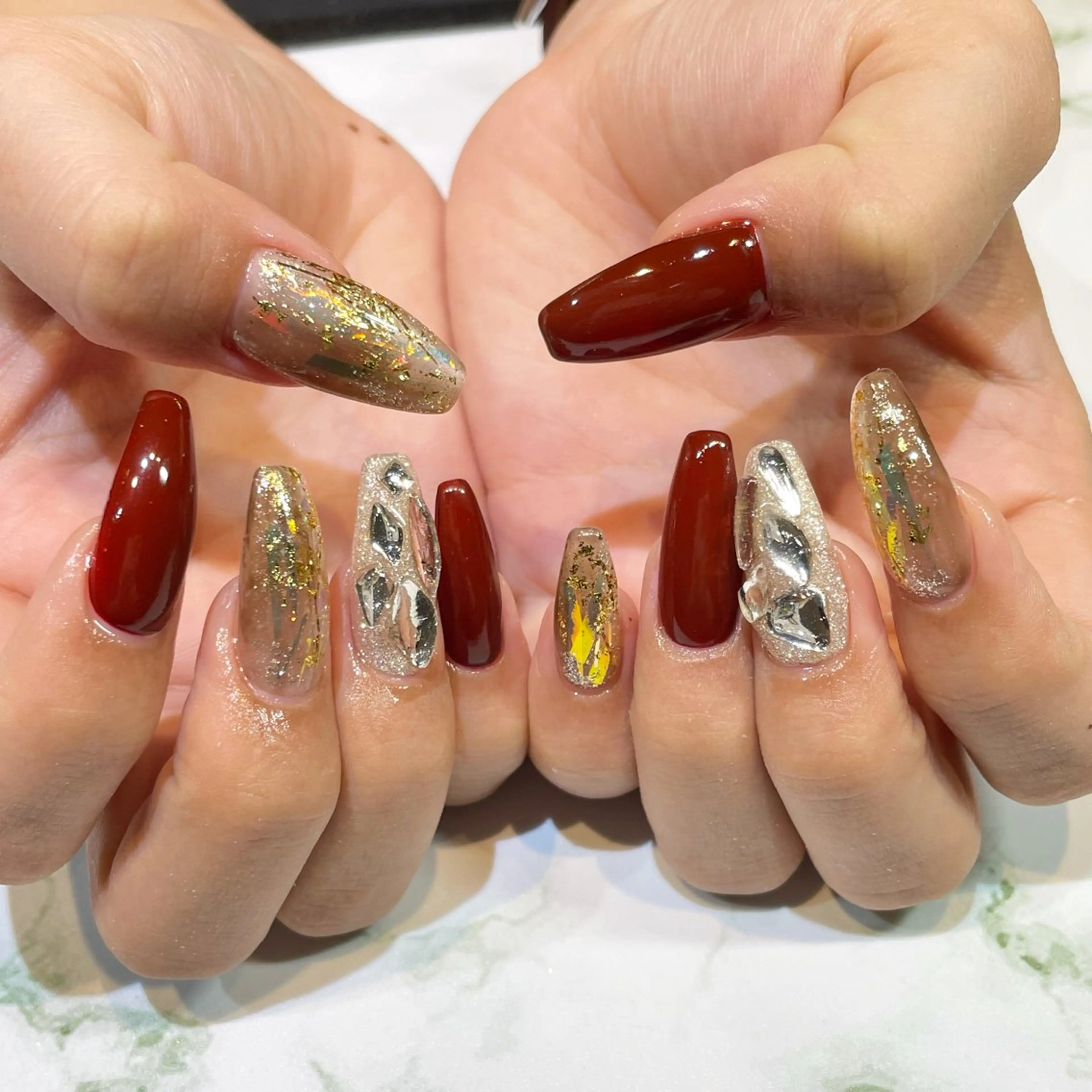 ネイル 持ち込み ハンドネイル 糀屋 彩奈のネイルデザイン