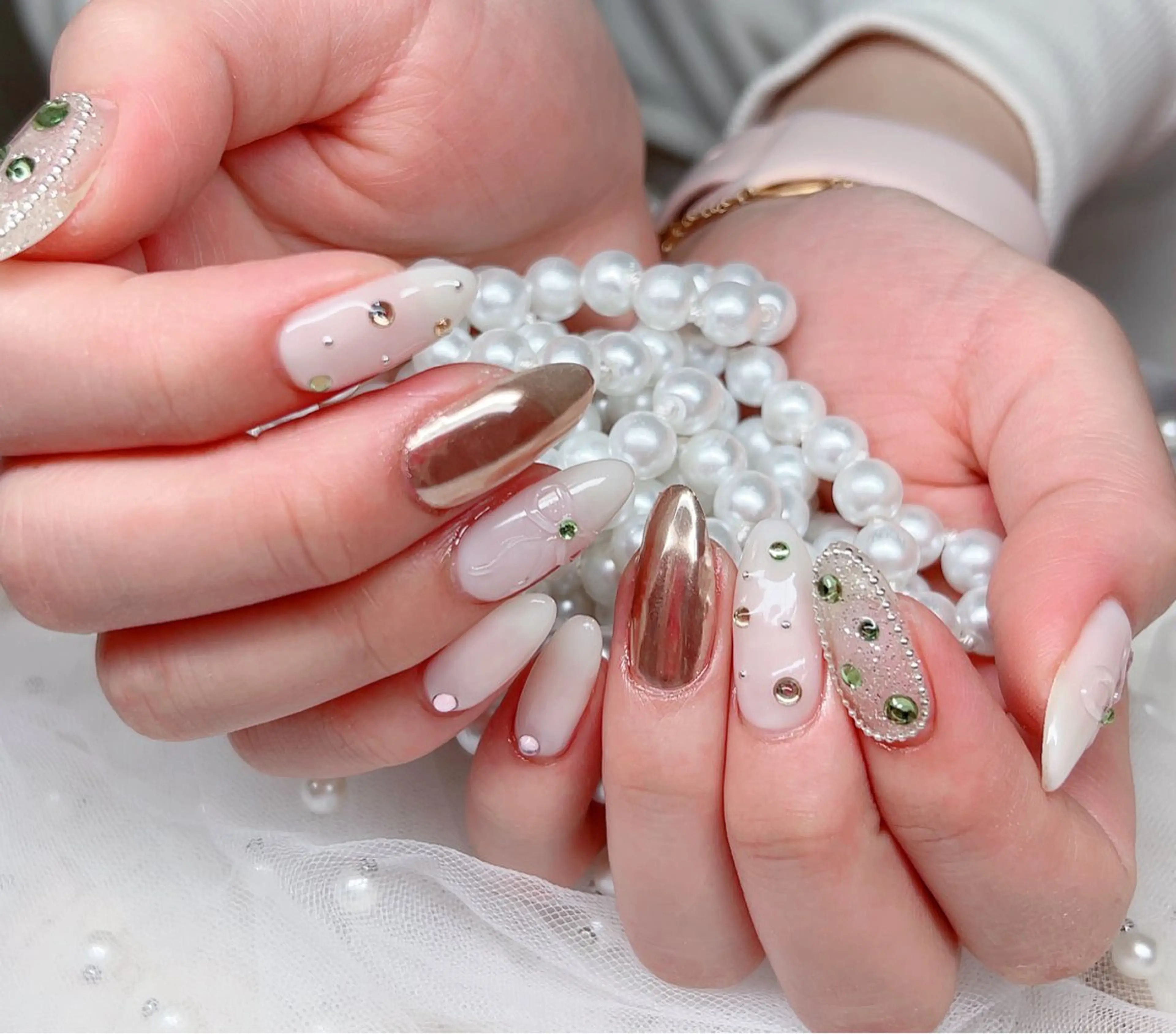 ネイル ハンドネイル M🌷nail 長さだし専門店のネイルデザイン