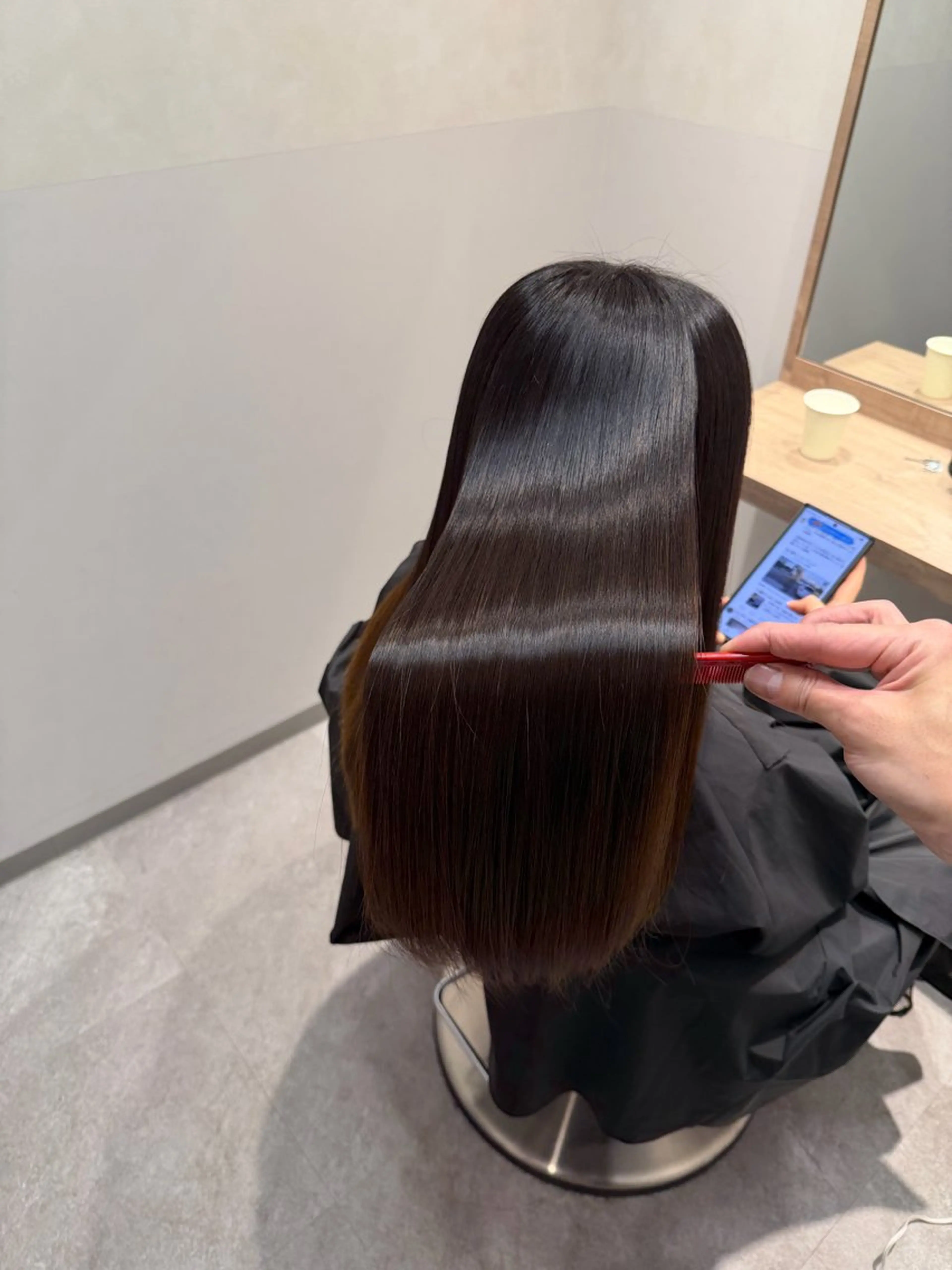 ロング カット 縮毛矯正 トリートメント 福田 修平💎 髪質改善/美髪矯正のヘアスタイル