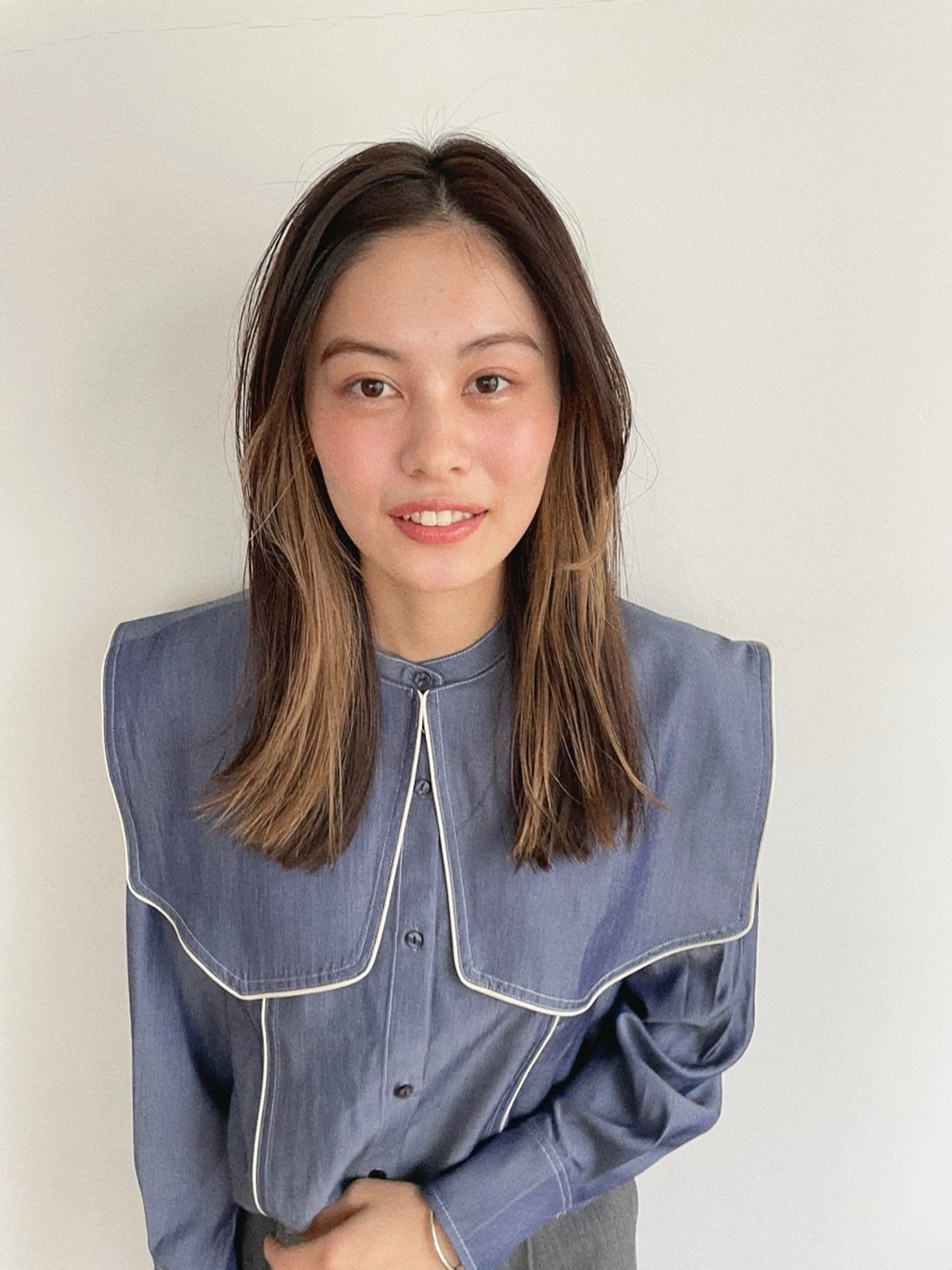 セミロング カラー ヘアカラー 暖色カラー/ダブル カラー/名古屋/辻のヘアスタイル