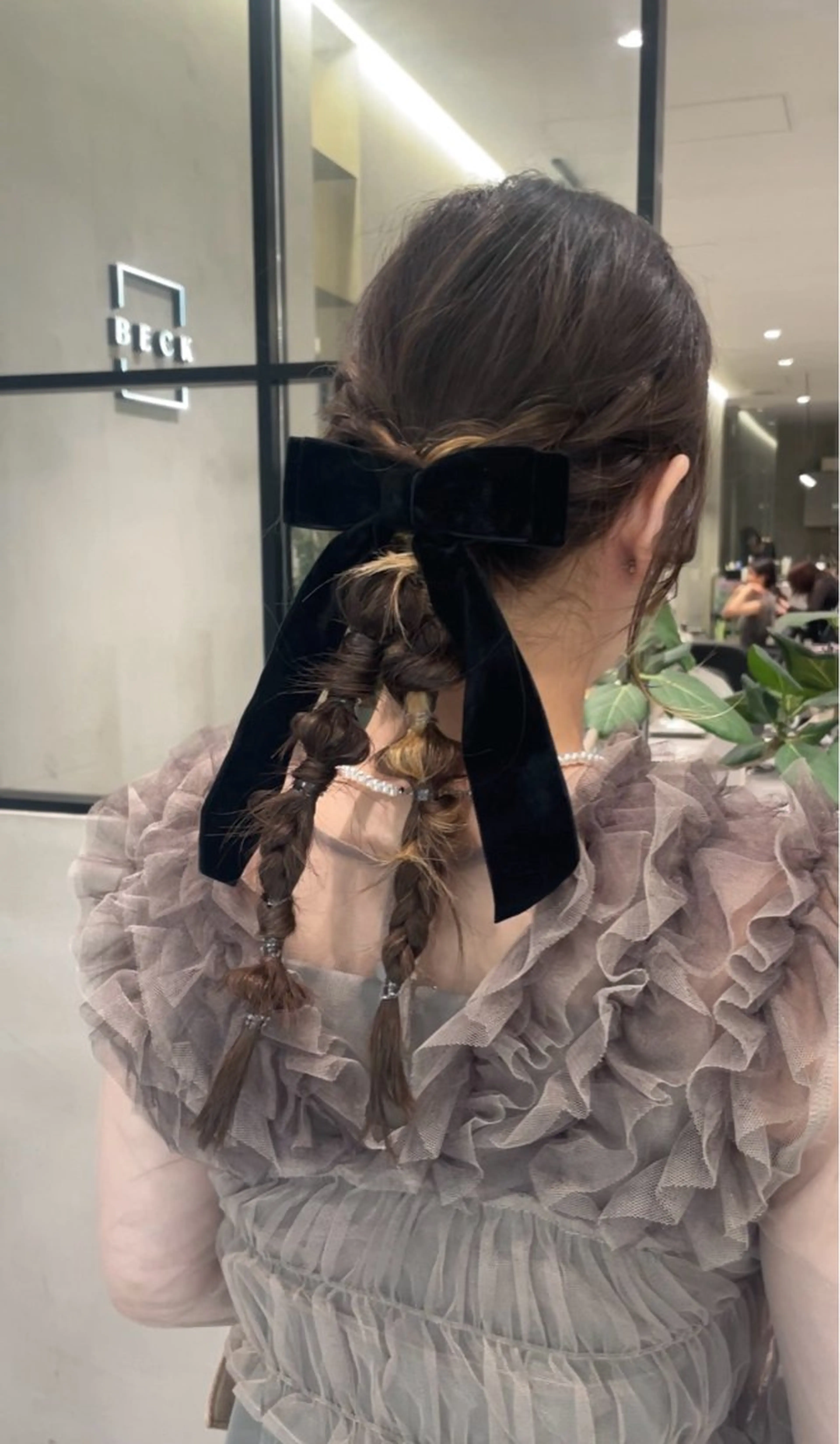 ロング 神戸レイヤーカット 顔周り／骨格診断のヘアスタイル