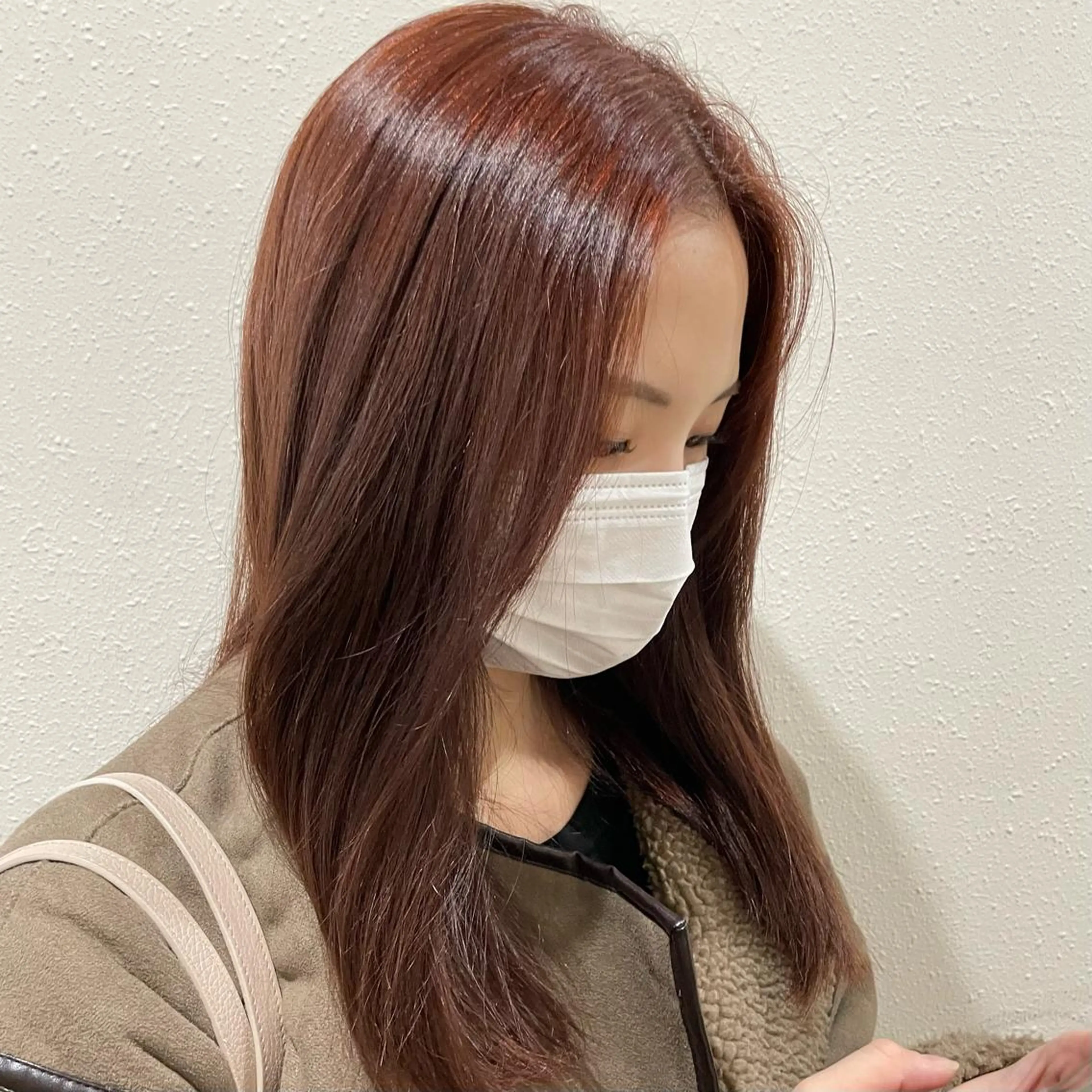 セミロング カラー 韓国𝐻𝑎𝑖𝑟 🇰🇷🖤ハラのヘアスタイル