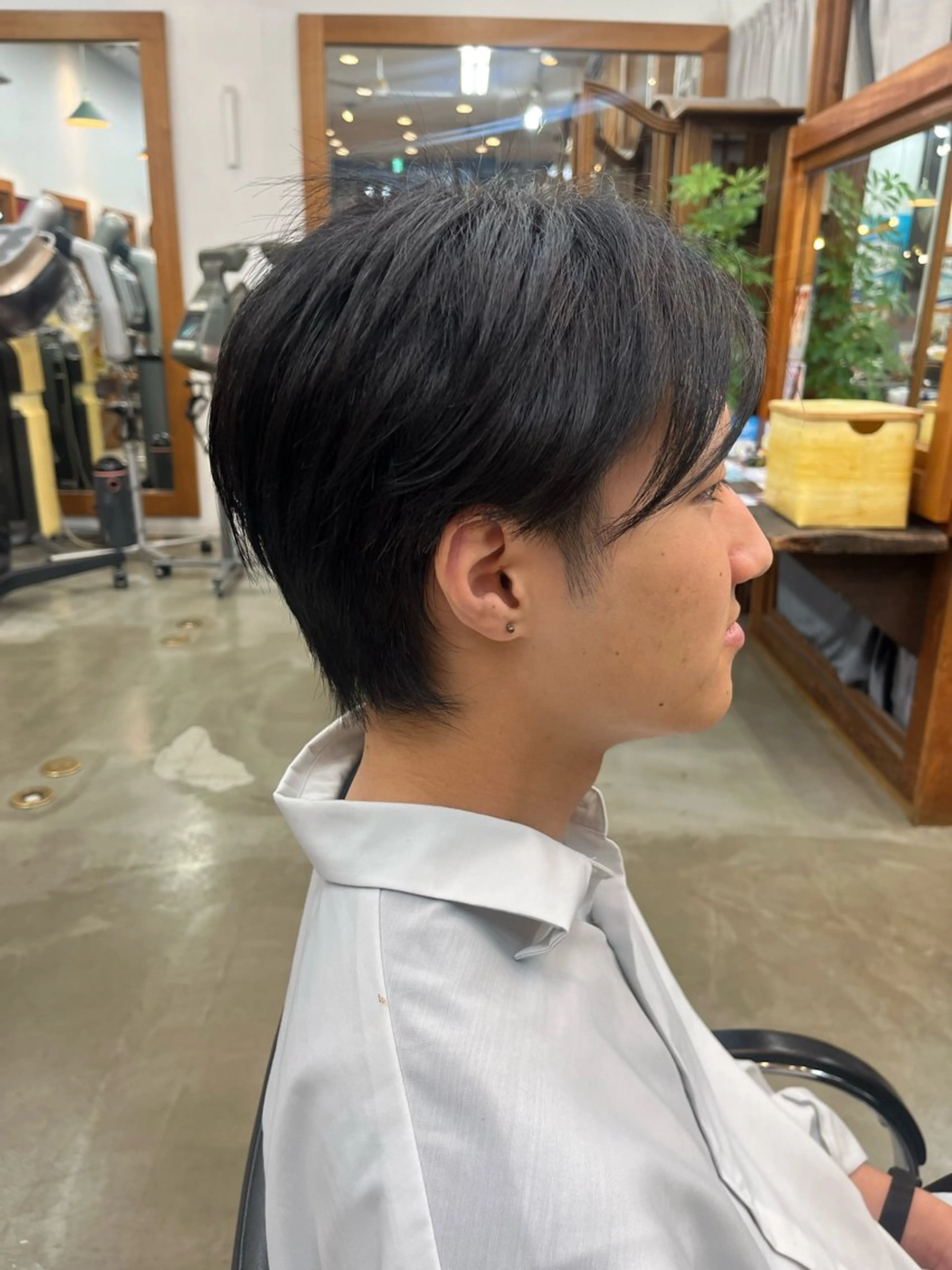 ショート メンズ キッズ センターパート 中島 海斗のヘアスタイル