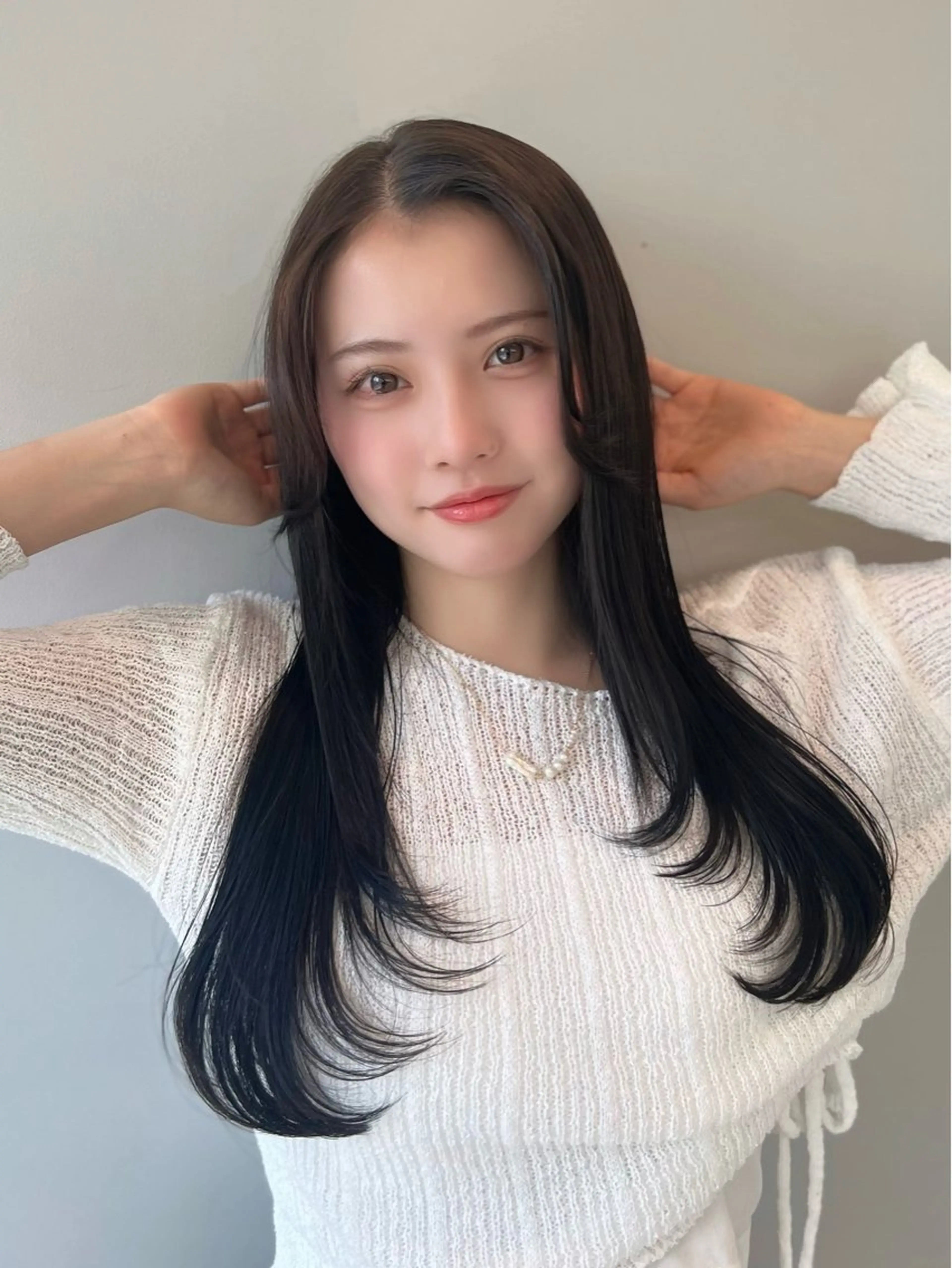 ロング カラー ブルーカラー ブルーグレー ブルーグレージュ グレージュ レイヤーカット レイヤー/髪質改善 DAISUKEのヘアスタイル