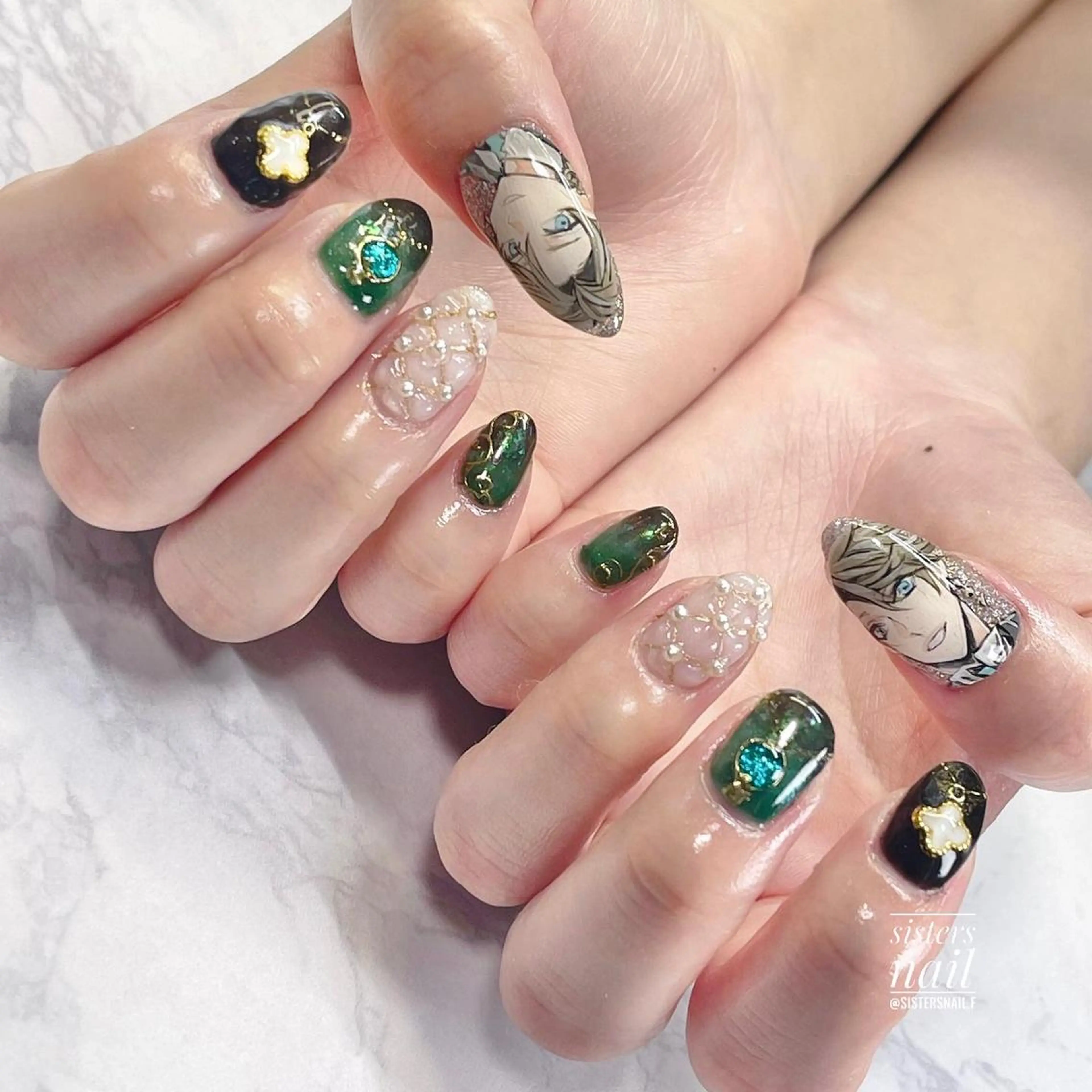 ネイル アートネイル 夏ネイル sisters nail.fのネイルデザイン