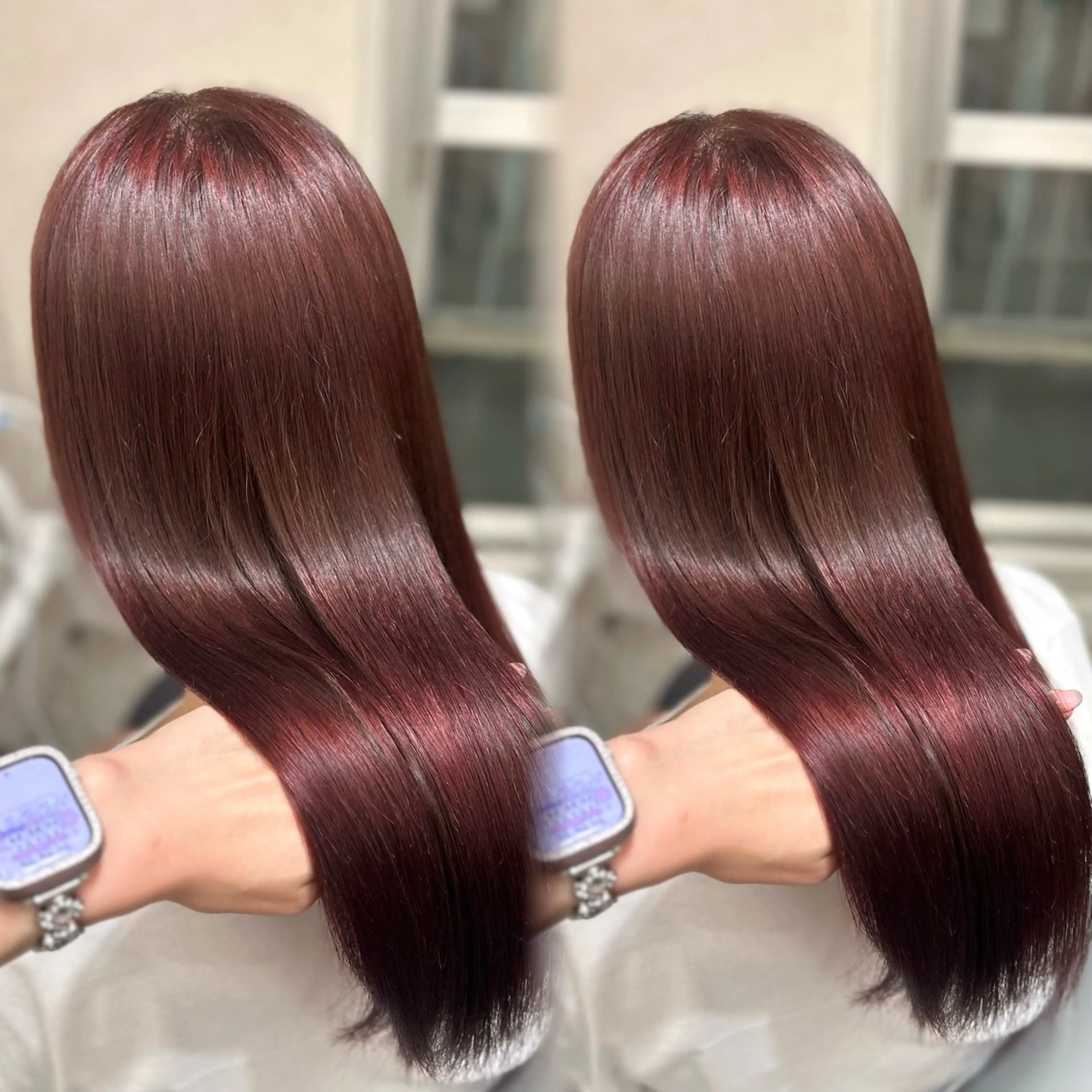 セミロング カラー ブリーチ 透明感カラー ダブルカラー ハイトーンカラー ブリーチなしカラー トリートメント 💘Rei💘新宿/ アレンジ/艶カラーのヘアスタイル