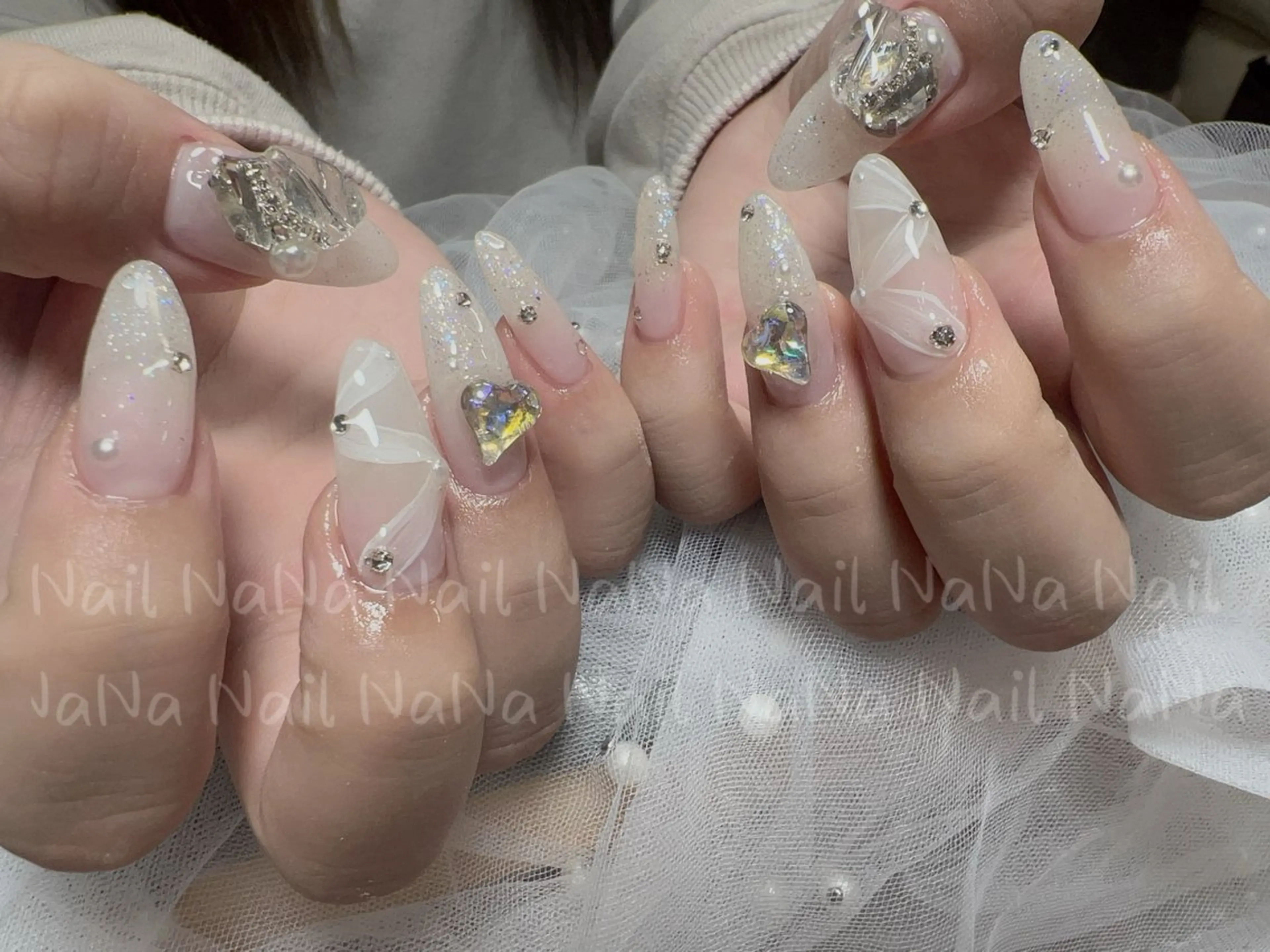 ネイル リボン ワンホンネイル ハンドネイル Nail NaNaのネイルデザイン