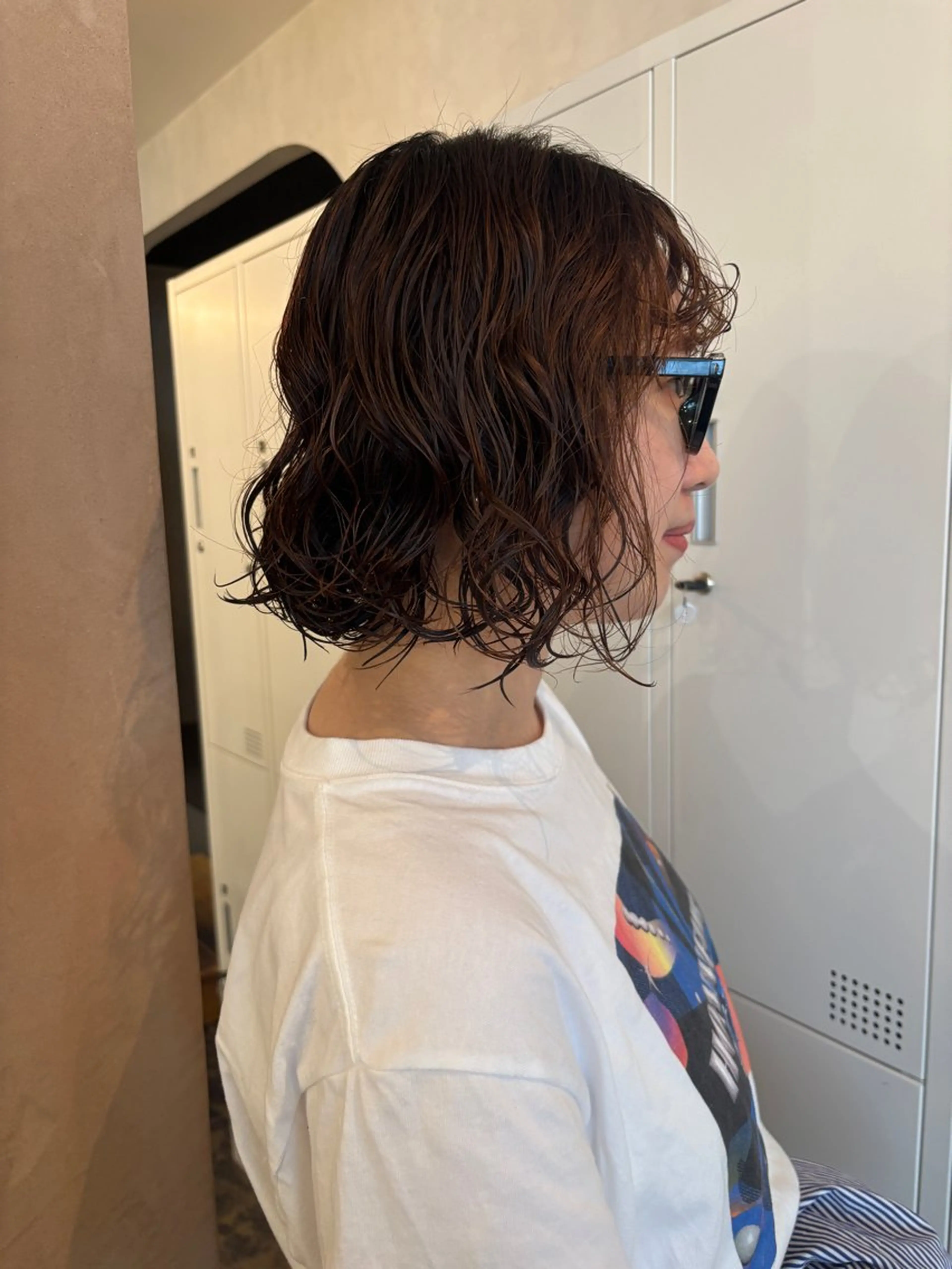 ミディアム パーマ カット パーマ トリートメント Chiho / 梅田 / ボブ/ パーマのヘアスタイル