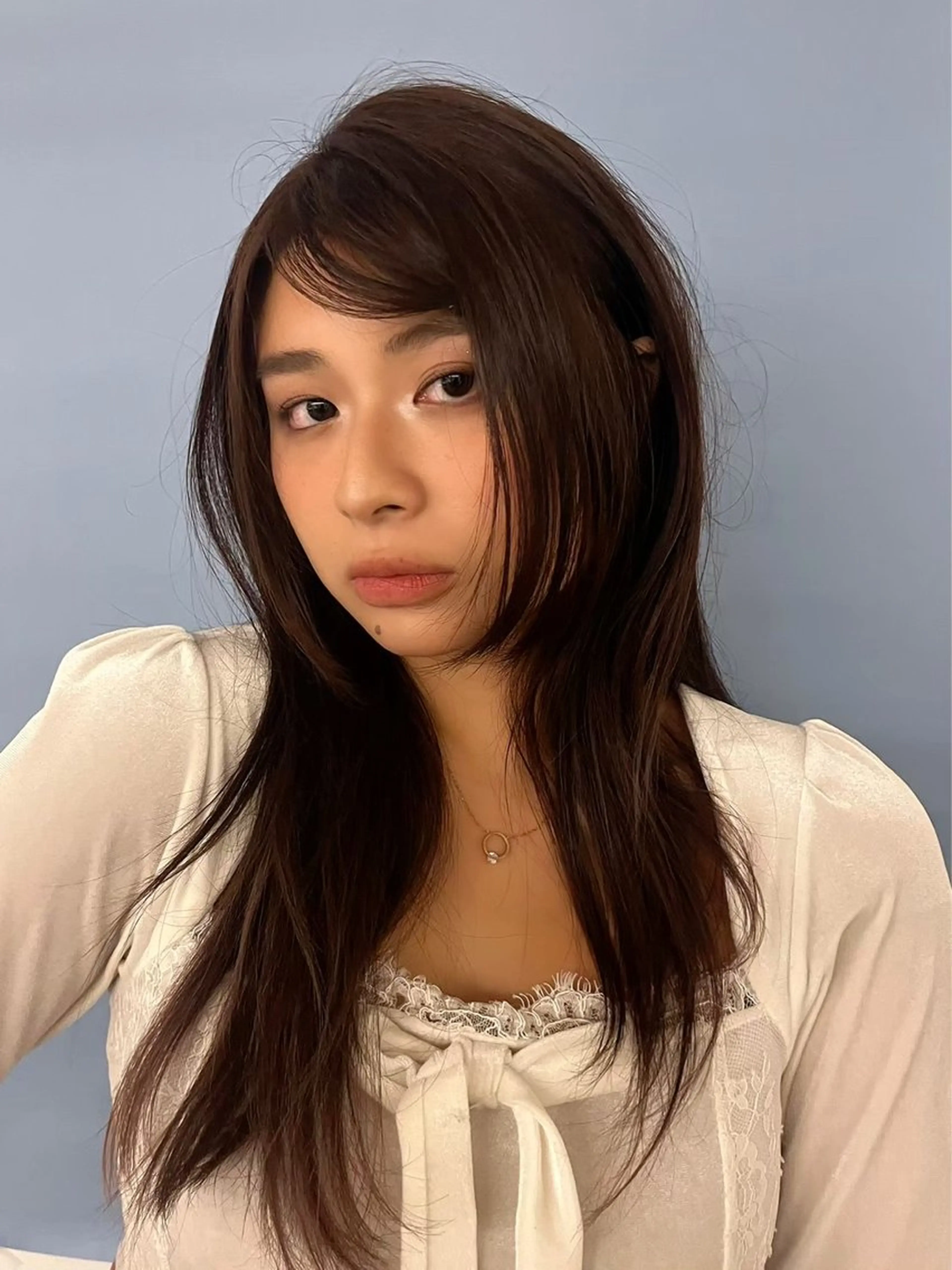 ロング カラー ヘアアレンジ 渡邉 舞のヘアスタイル