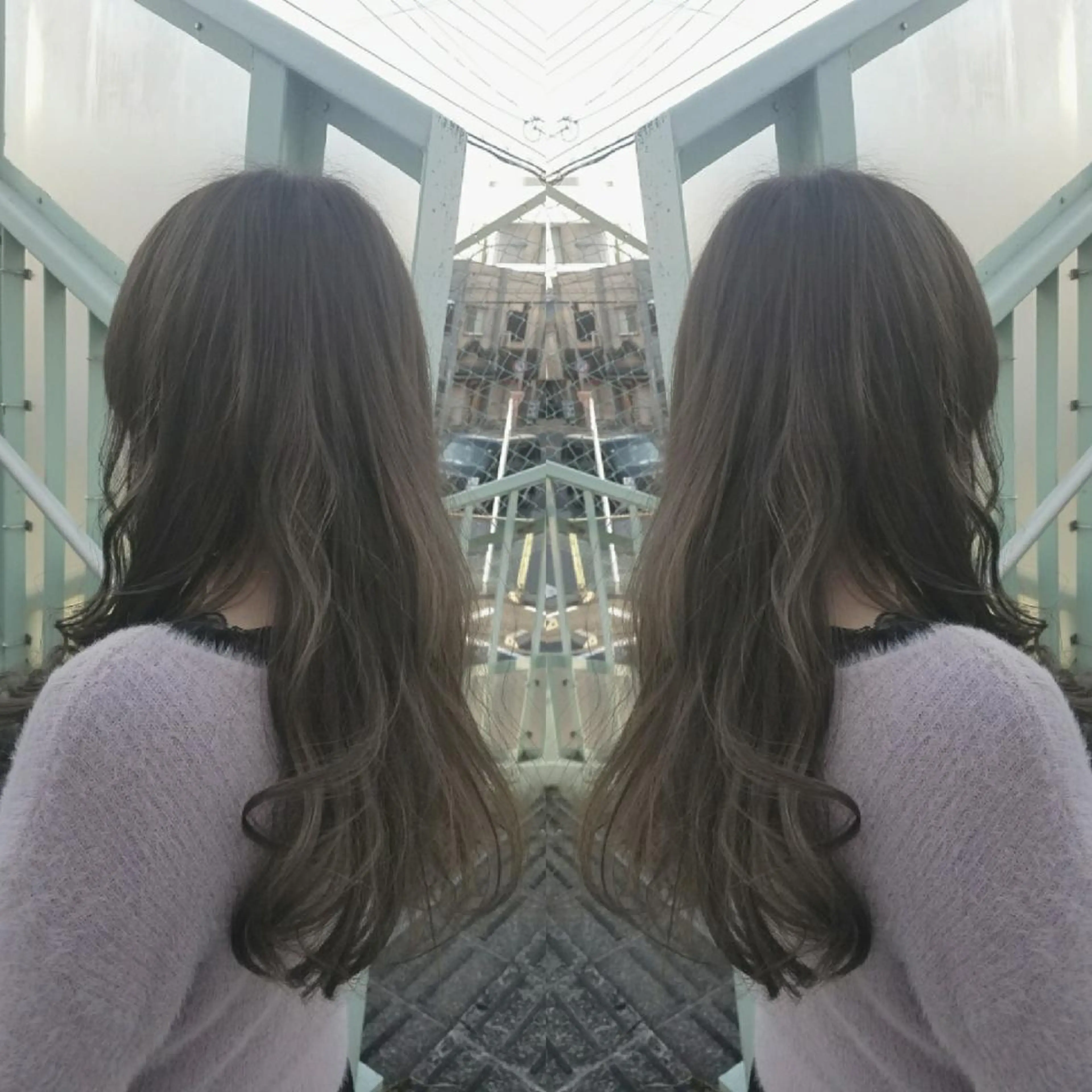 セミロング カット ヘアカラー パーマ トリートメント 今中 小百合のヘアスタイル