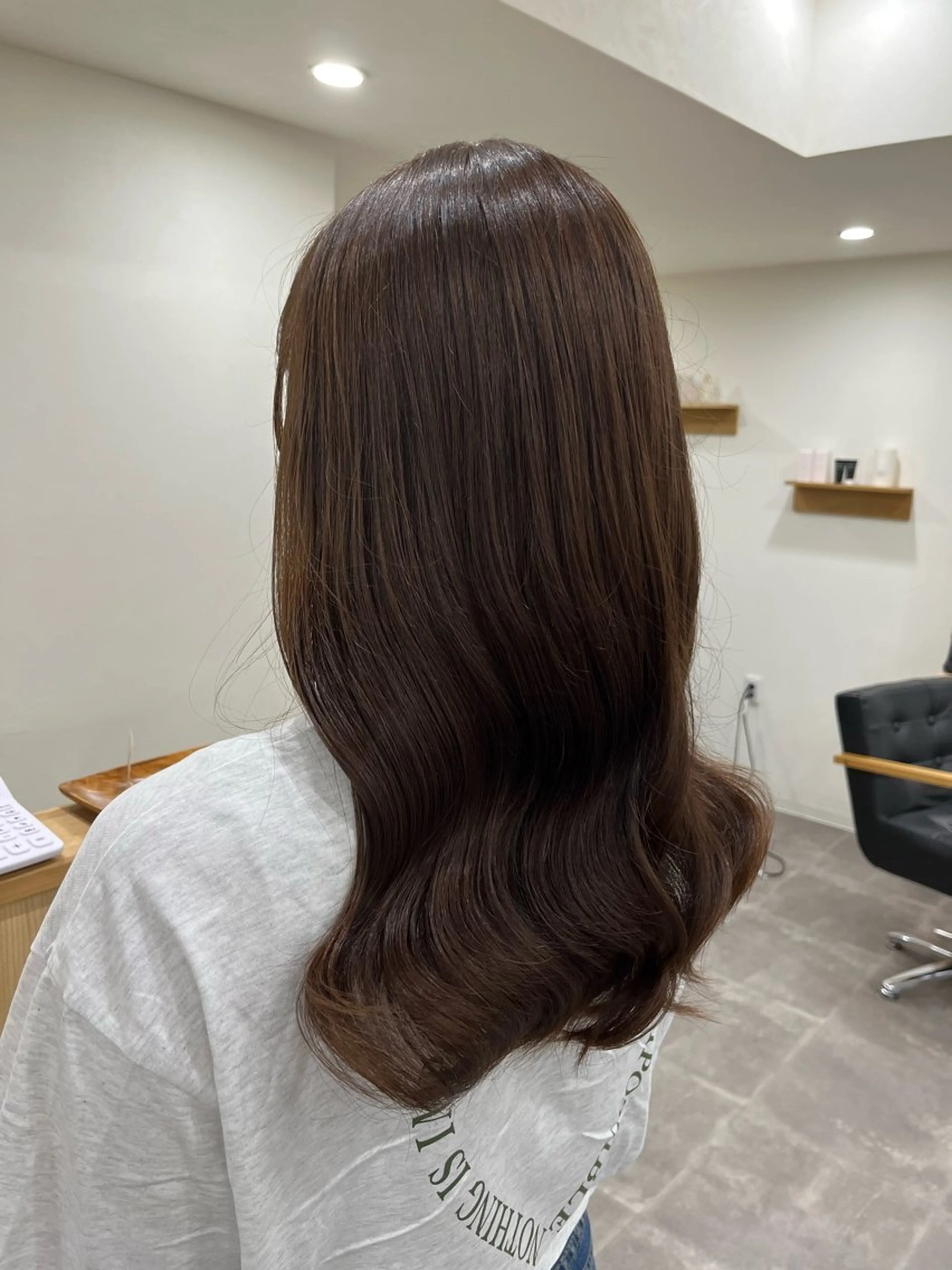 ロング カラー グレージュ カット ヘアカラー トリートメント (kakko) ayumiのヘアスタイル