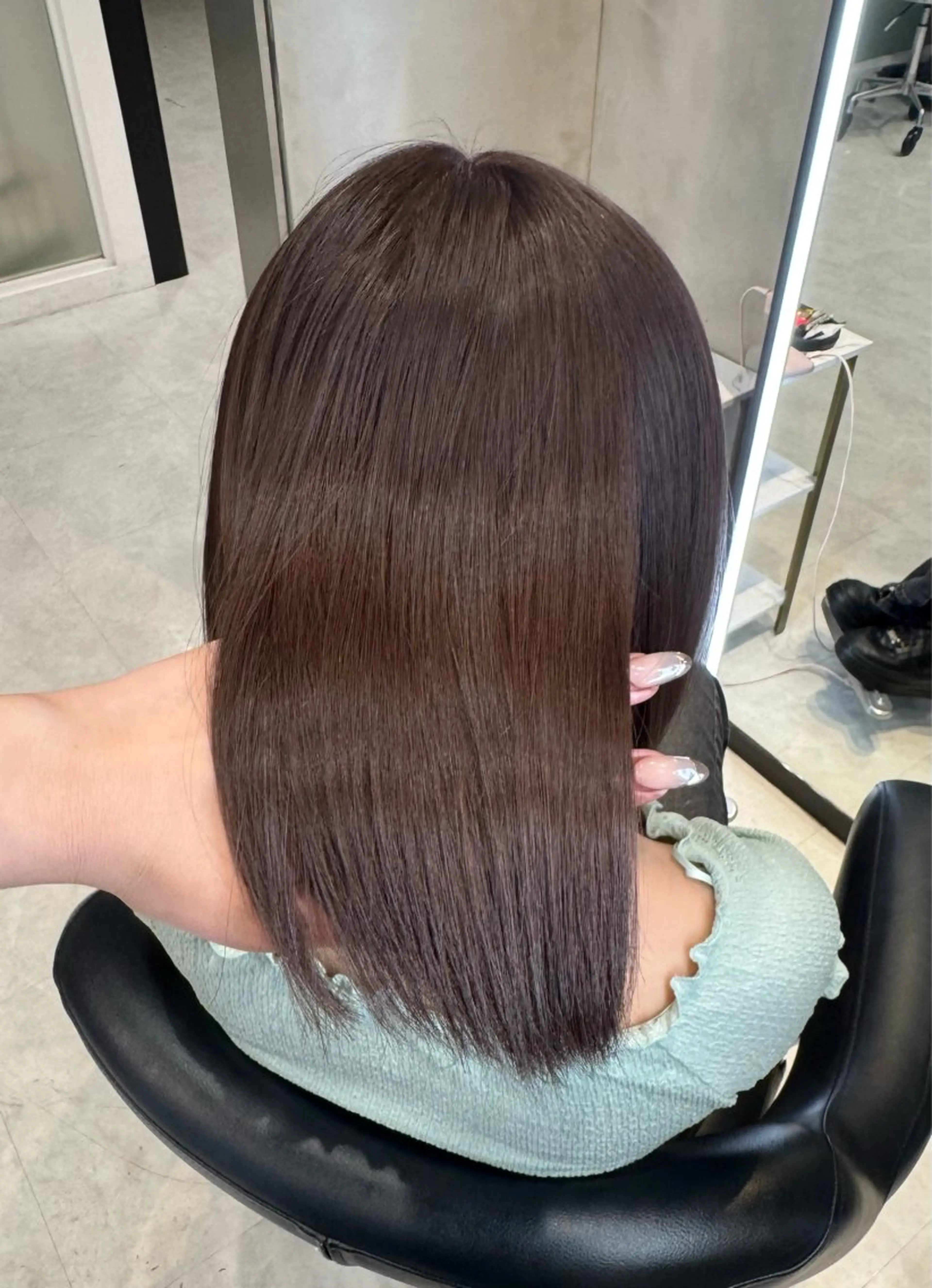 ミディアム カラー 艶カラー♡クール トレンドヘア♡アユミのヘアスタイル