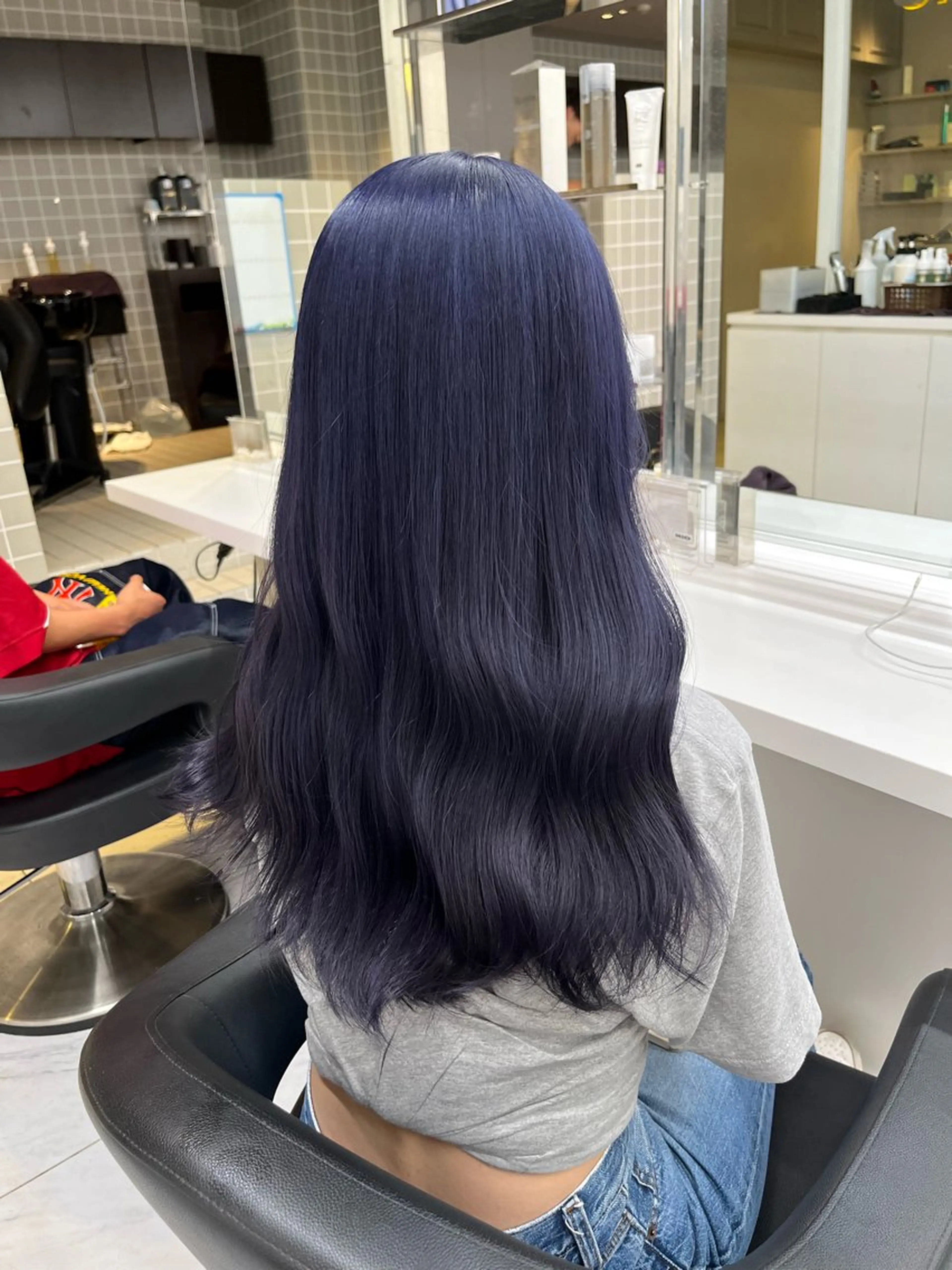 ロング カラー ヘアカラー トリートメント ヘッドスパ ヘアセット 🦋色落ち綺麗カラー メンズYUZU🦋‪のヘアスタイル