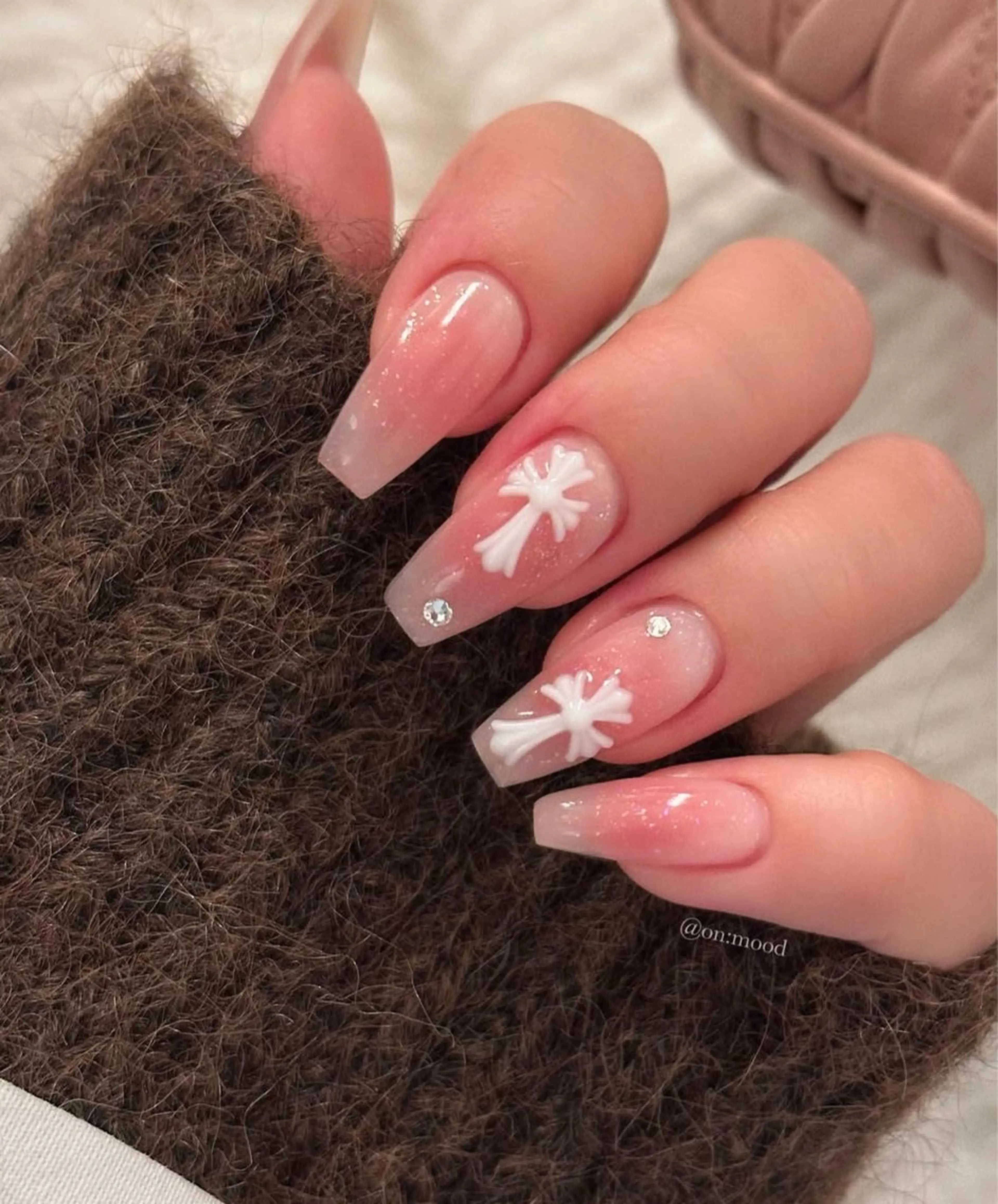 ネイル アートネイル オーロラネイル チークネイル フレンチネイル ガラスフレンチ ハンドネイル 🎀🎀YooLi Nail Salonのネイルデザイン