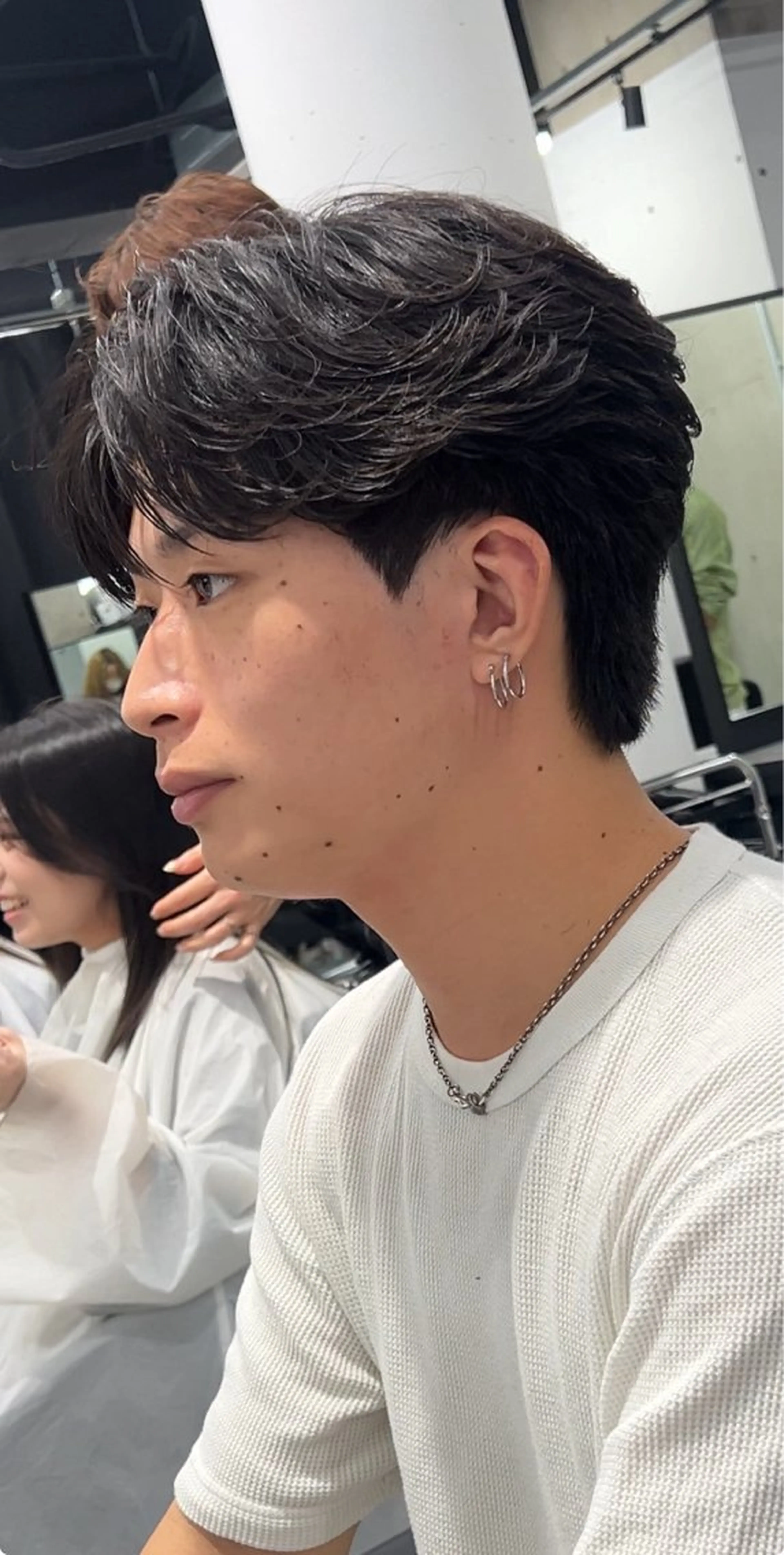 パーマ メンズ フェザーパーマ メンズパーマ カット パーマ 湖城 恵吾のヘアスタイル